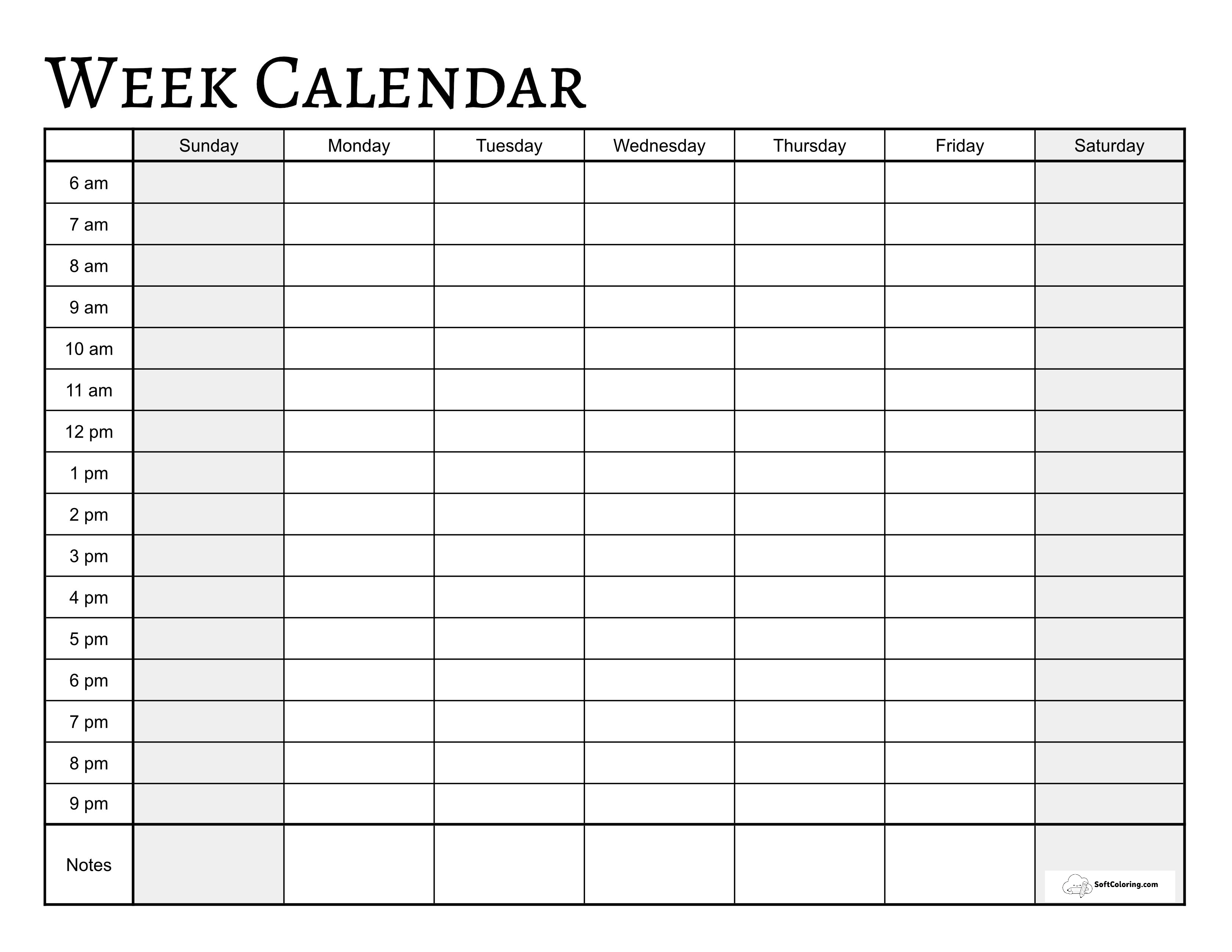 Weekly Calendar With Time Slots