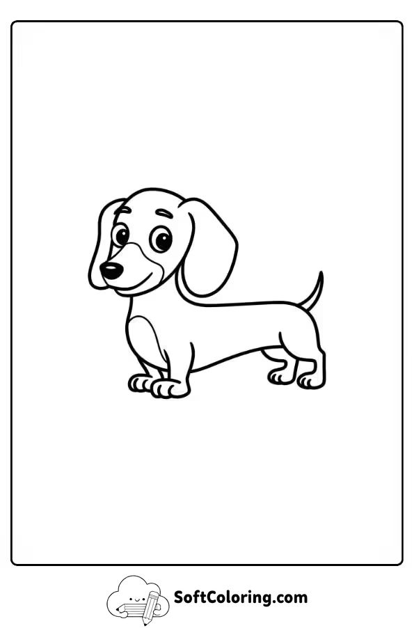 Weiner Dog Coloring Page