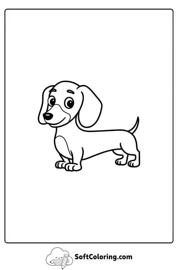 Weiner Dog Coloring Page