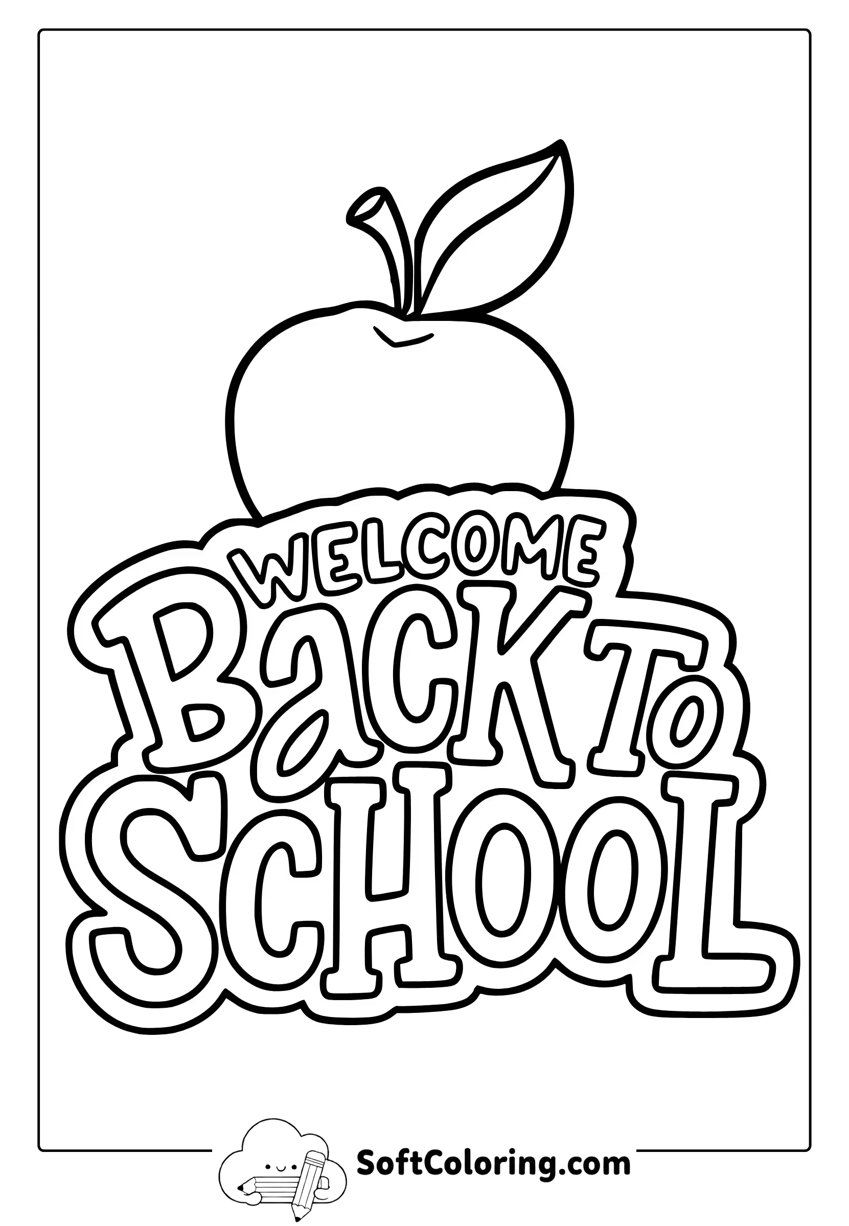 welcome back to school coloring page