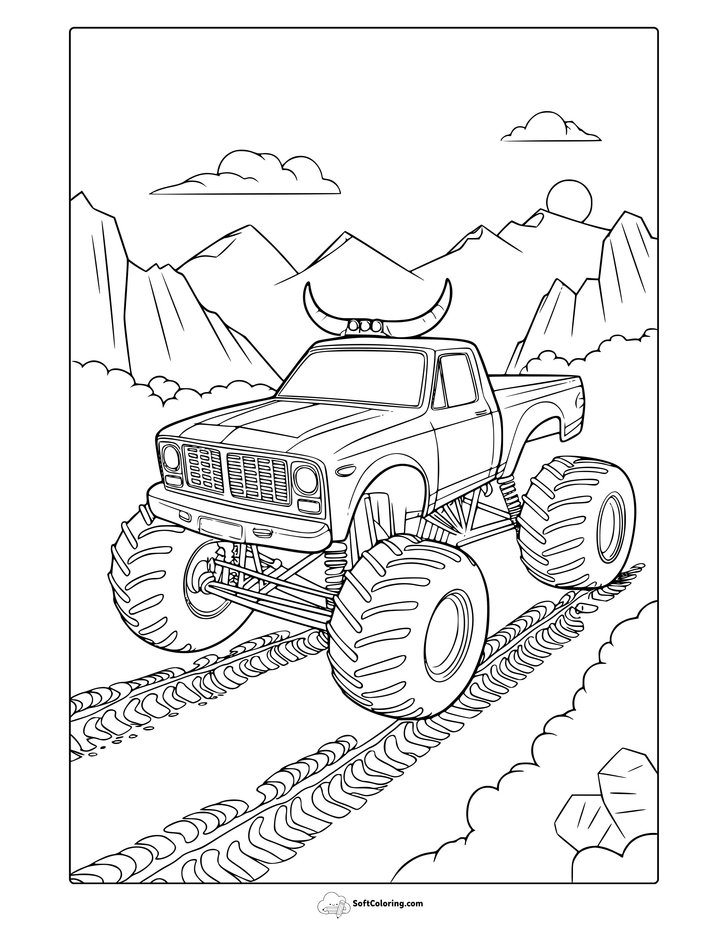 Wild Monster Truck Coloring Page