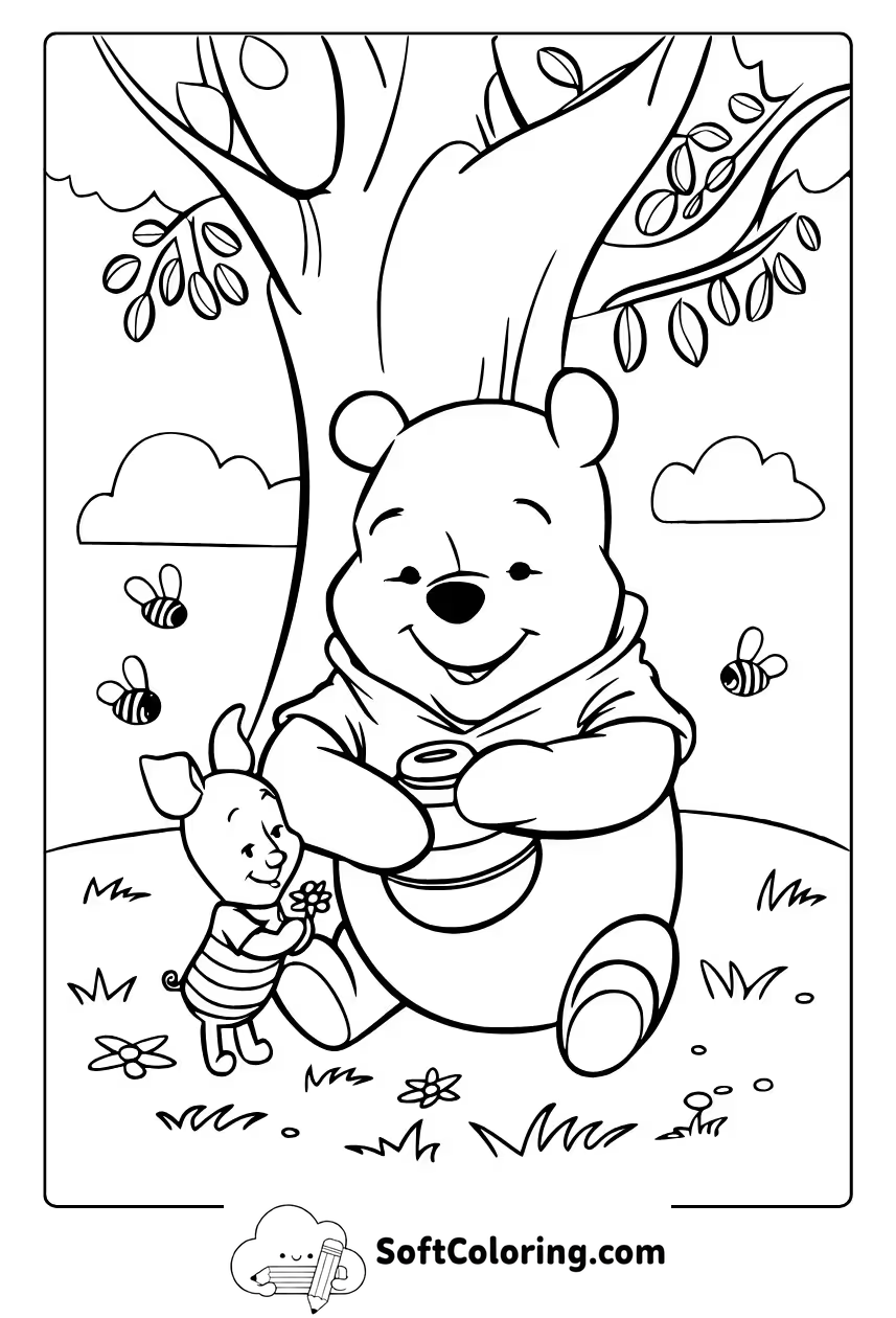 Winnie the Pooh Adult Coloring Pages