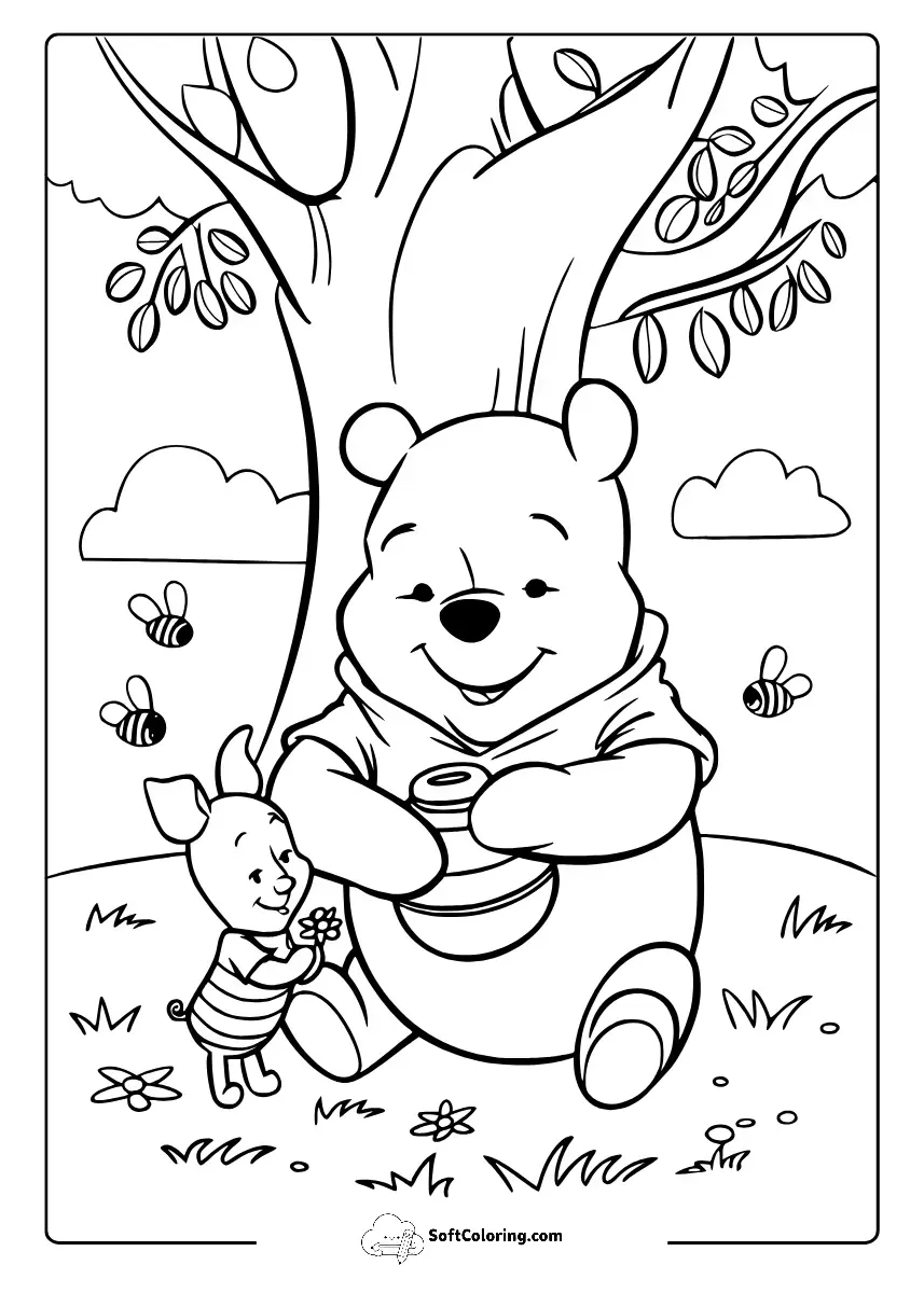 Winnie The Pooh Adult Coloring Pages
