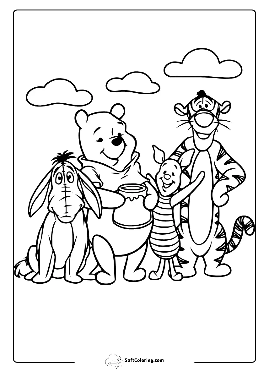 Winnie The Pooh And Friends Coloring Pages