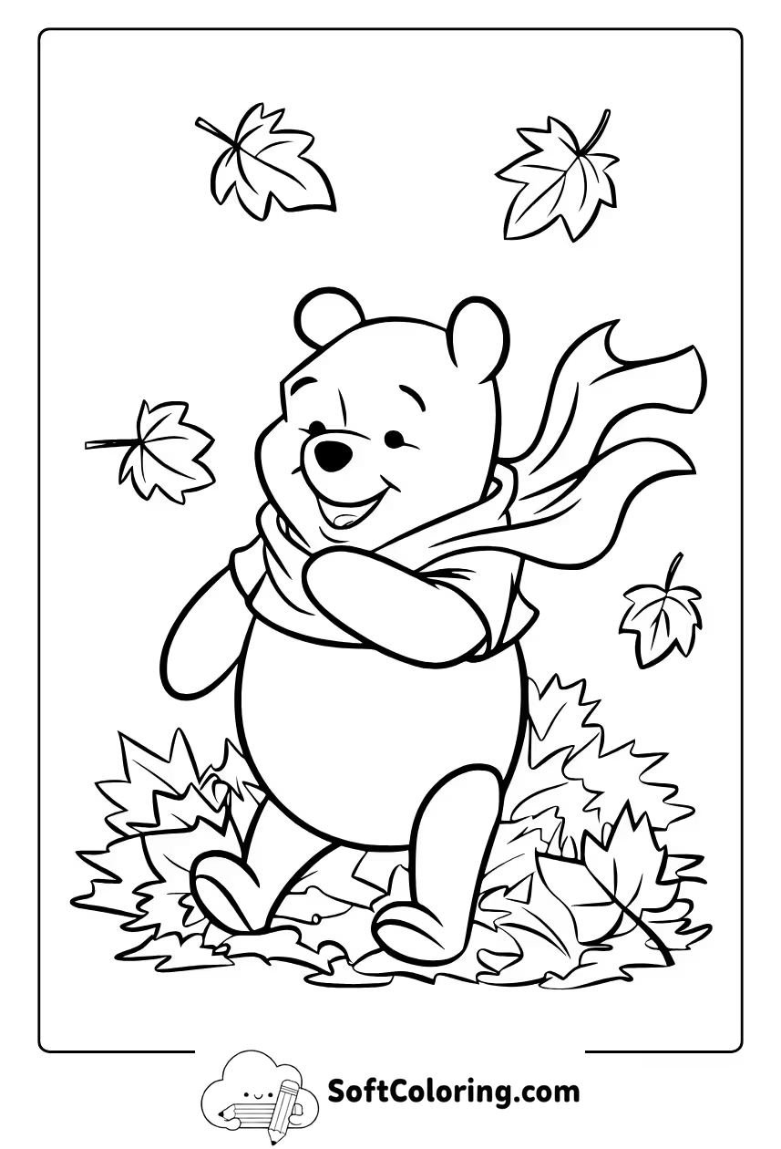 winnie the pooh fall coloring pages