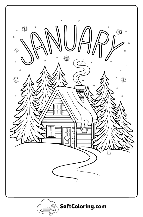 Winter January Coloring Pages