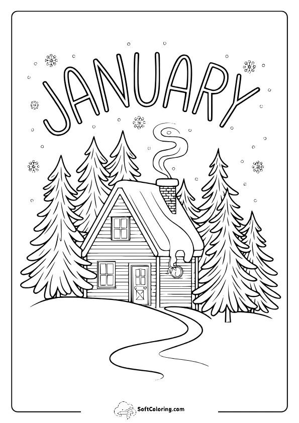 Winter January Coloring Pages