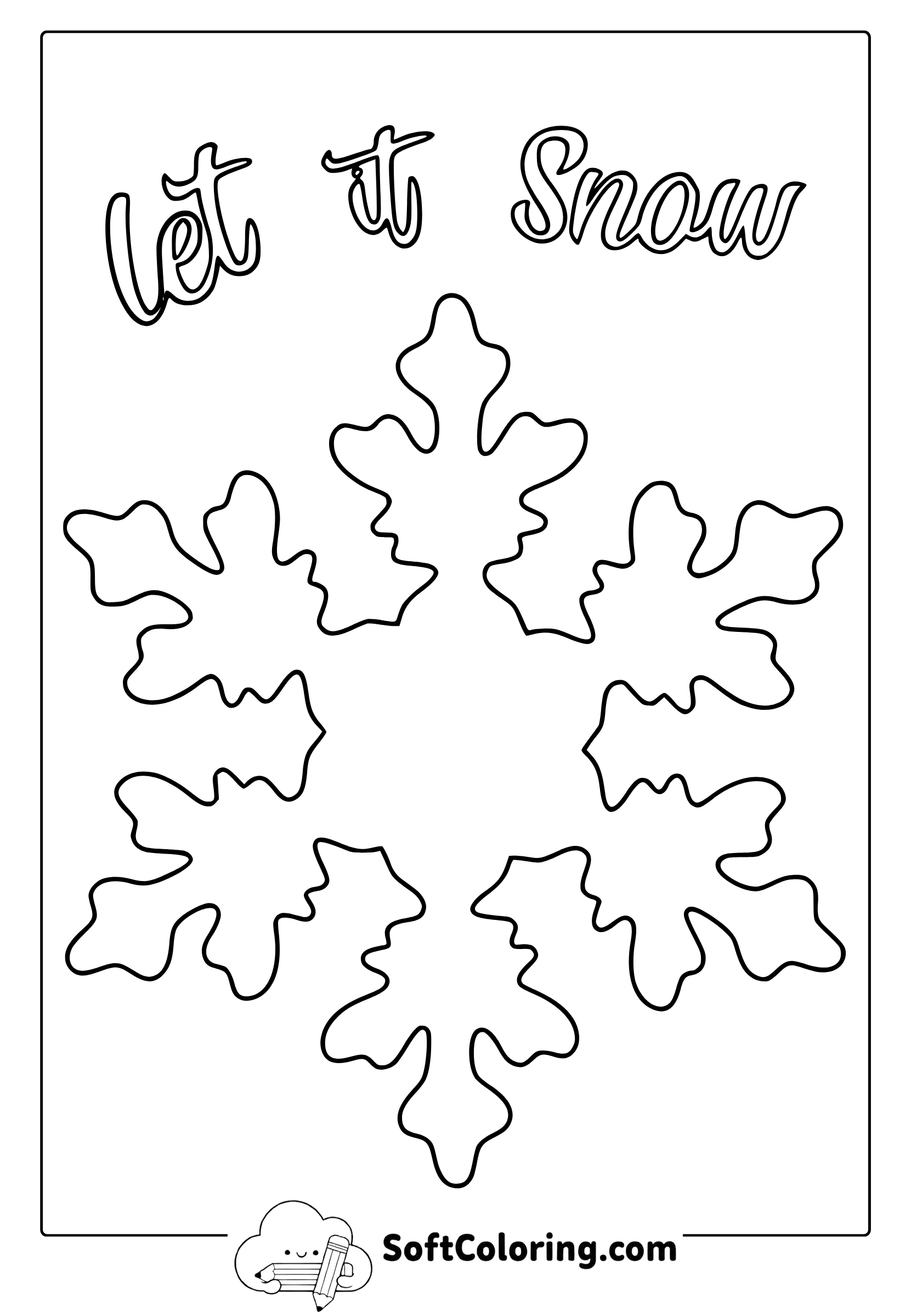 winter snowflake coloring page