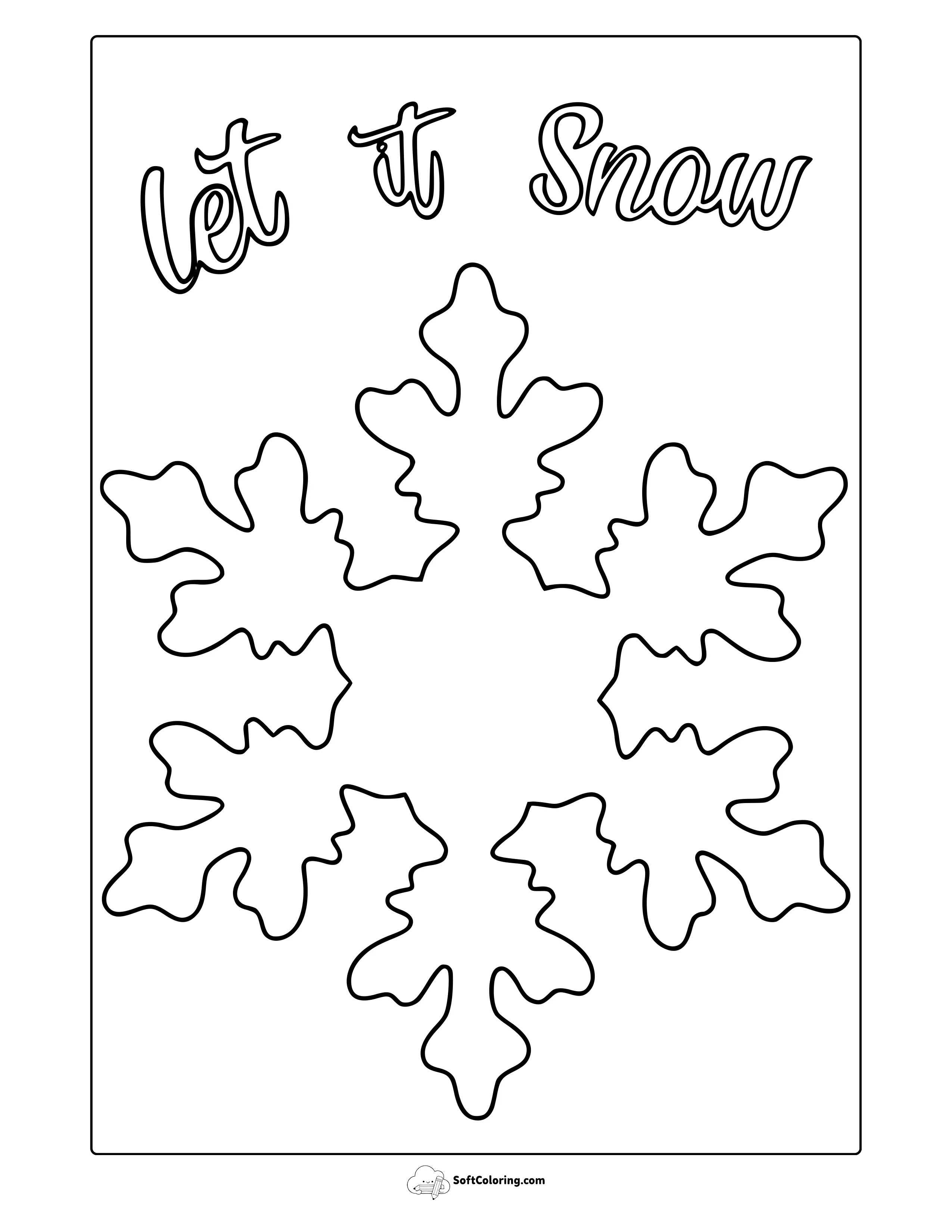 Winter Snowflake Coloring Page