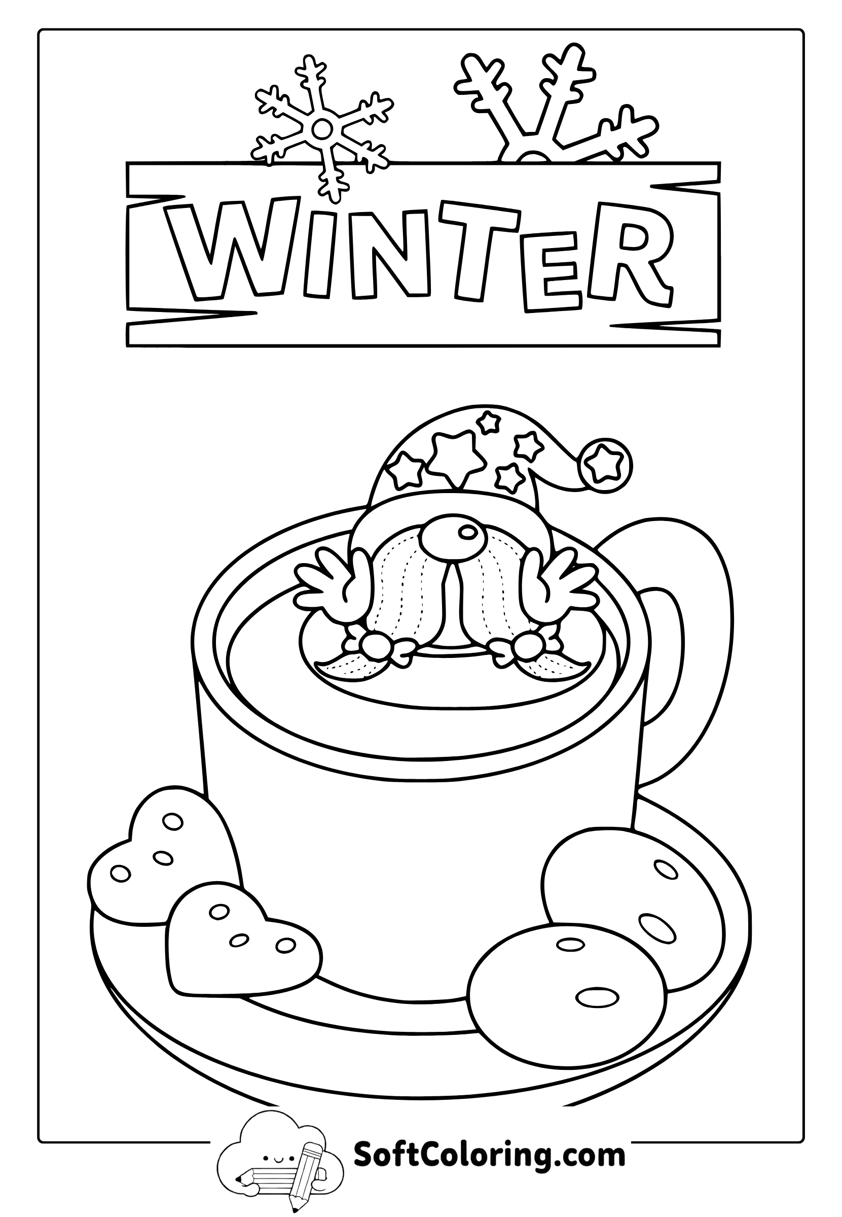 winter themed coloring page