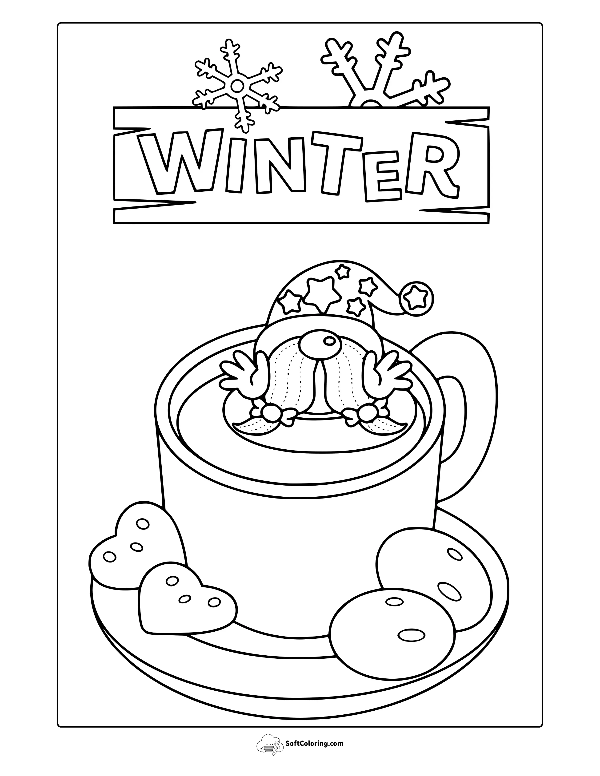 Winter Themed Coloring Page