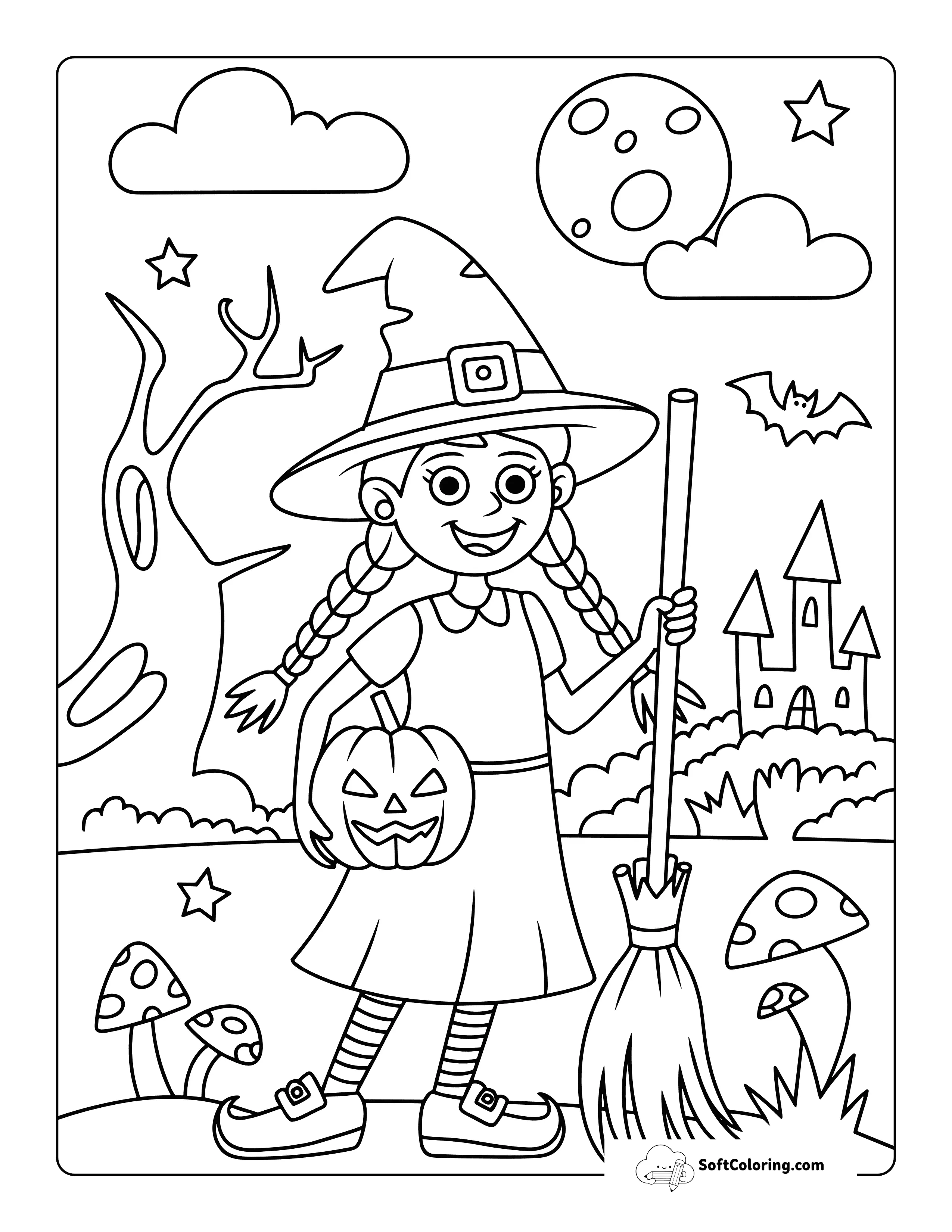 Easy Halloween Witch Printable Trick Or Treating