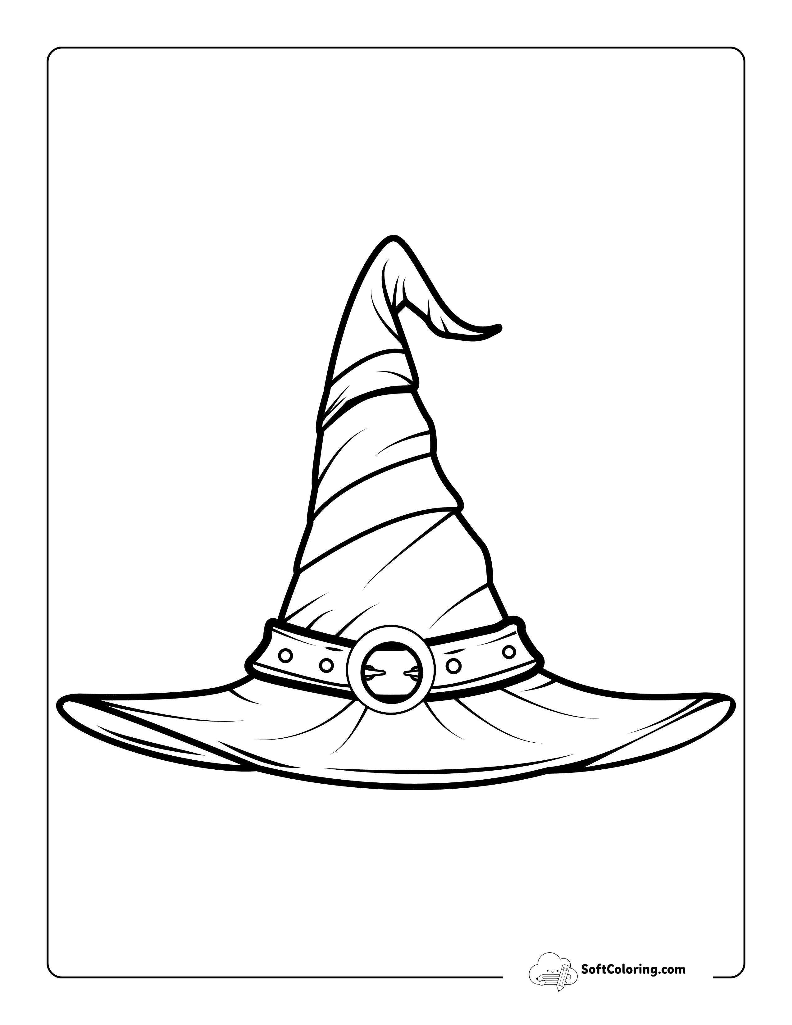 Witch Hat Printable For Adults To Color