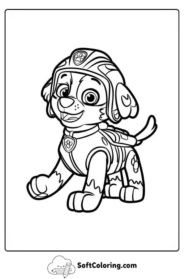 Zuma Paw Patrol Coloring Page