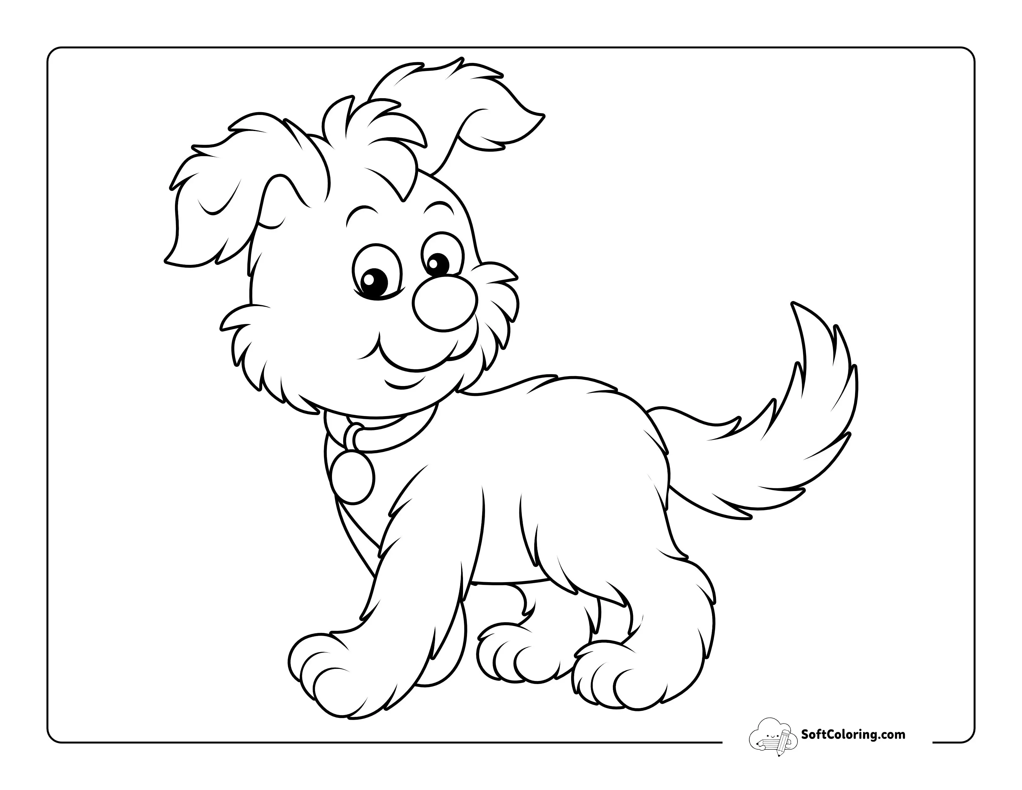 Cute Puppy Dog Animal Picture To Color