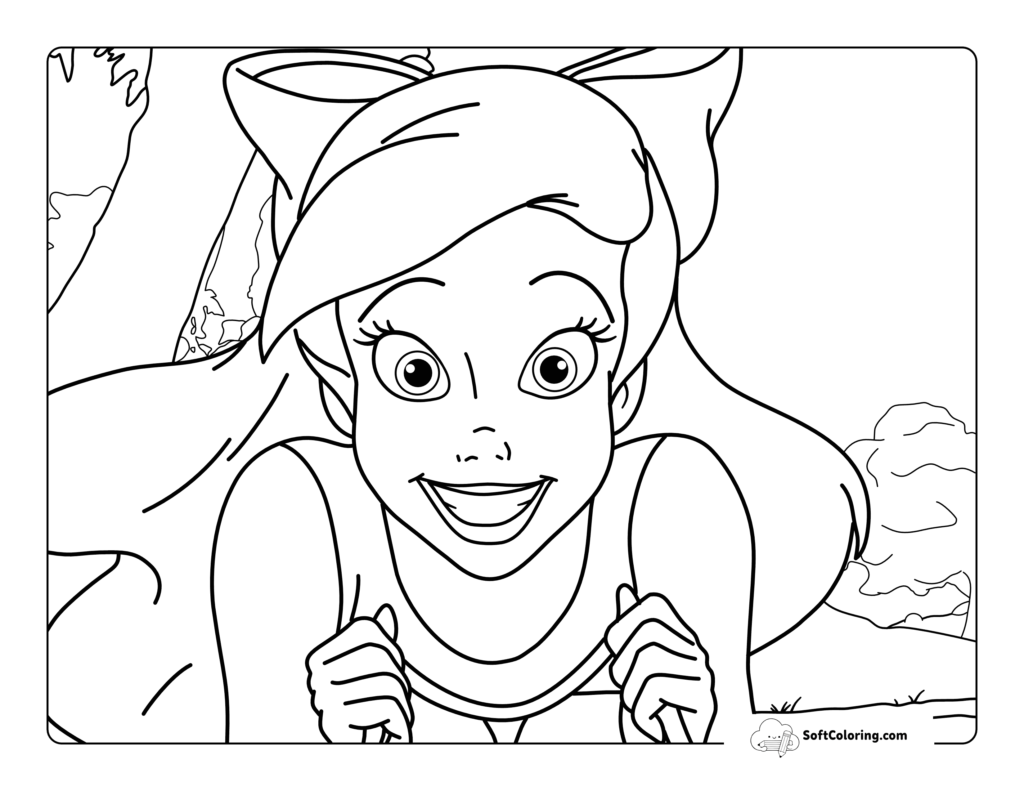 Printable Coloring Sheet Inspired By Princess Ariel In A Dress