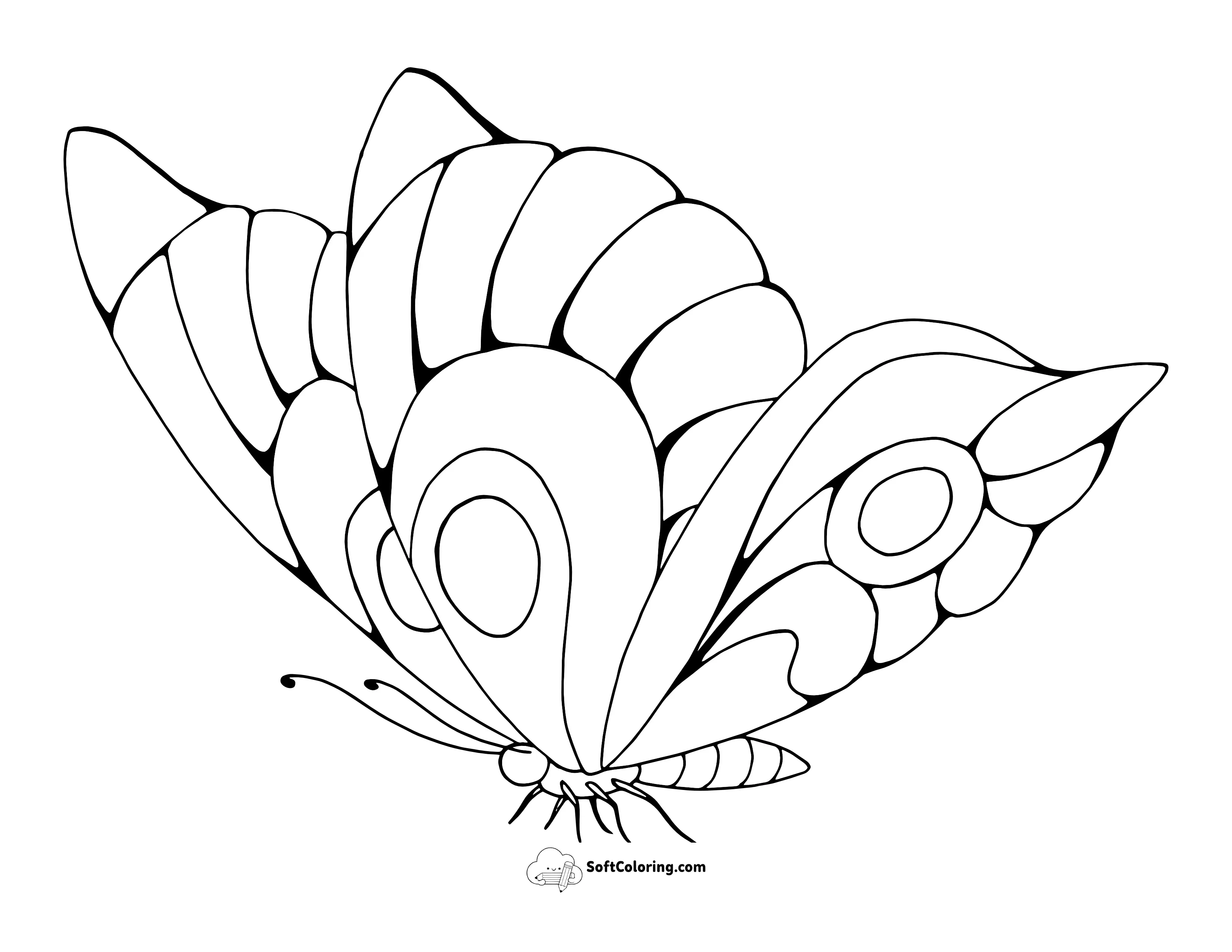 Flying Butterfly Coloring Sheet
