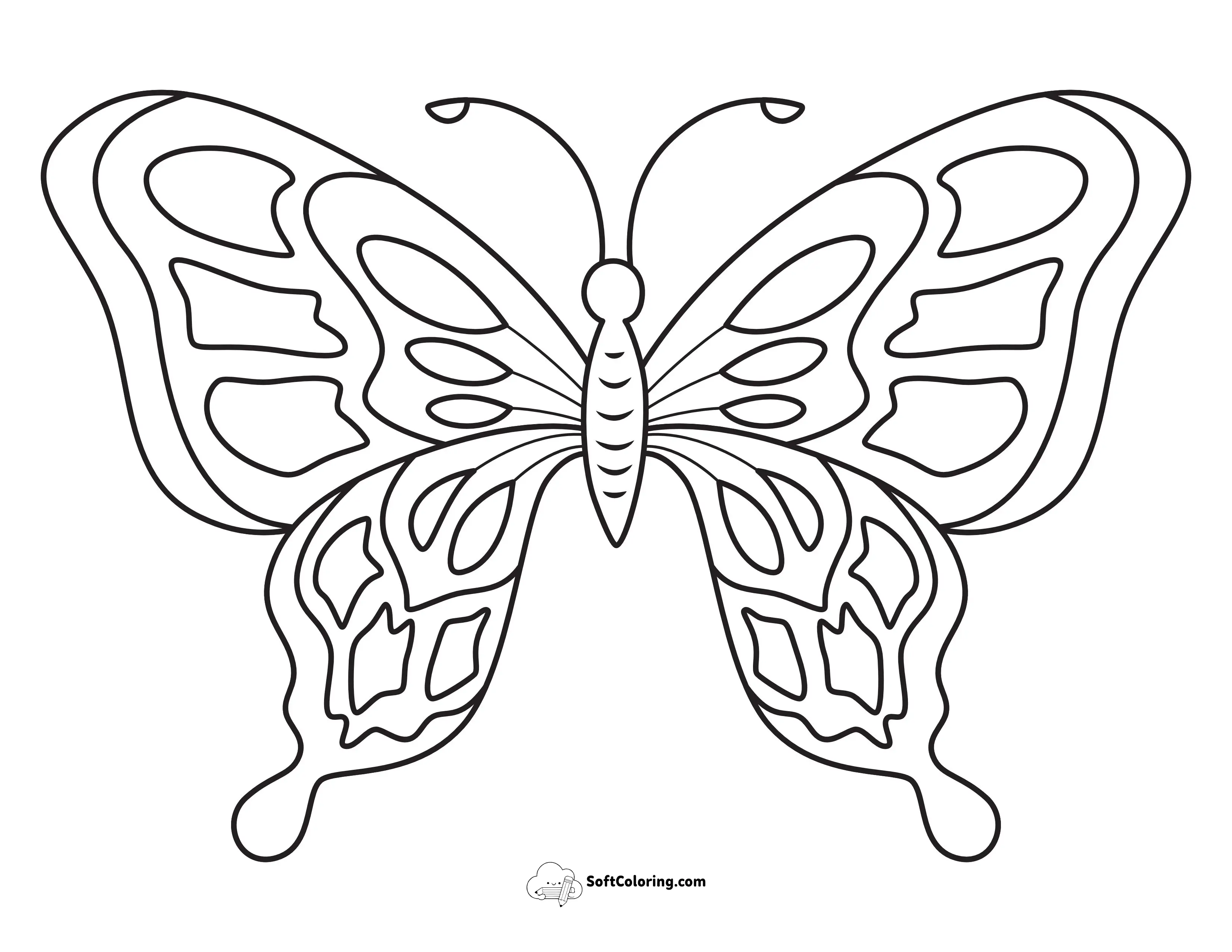 Easy Symmetrical Butterfly For Kids