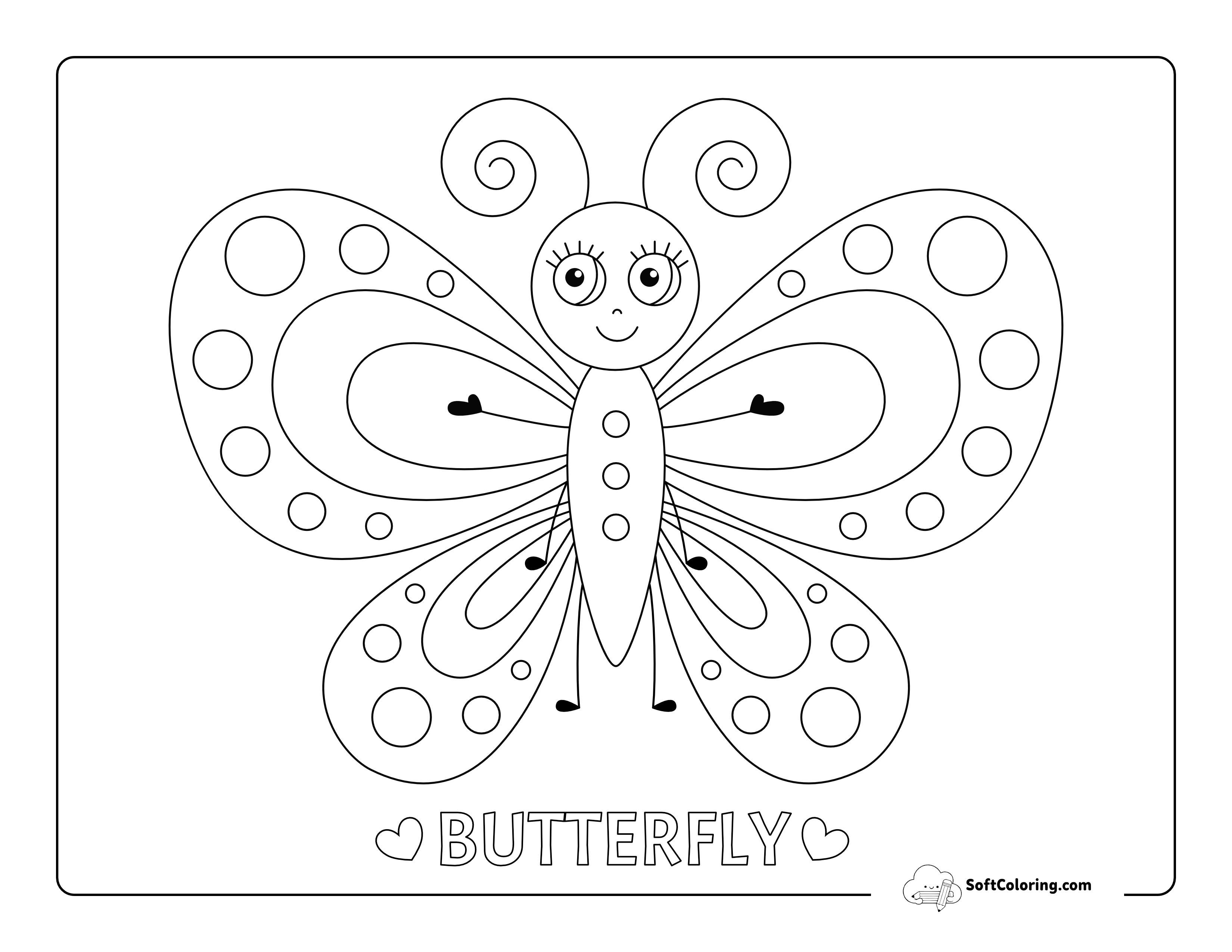 Free Simple Butterfly Printable For Kids
