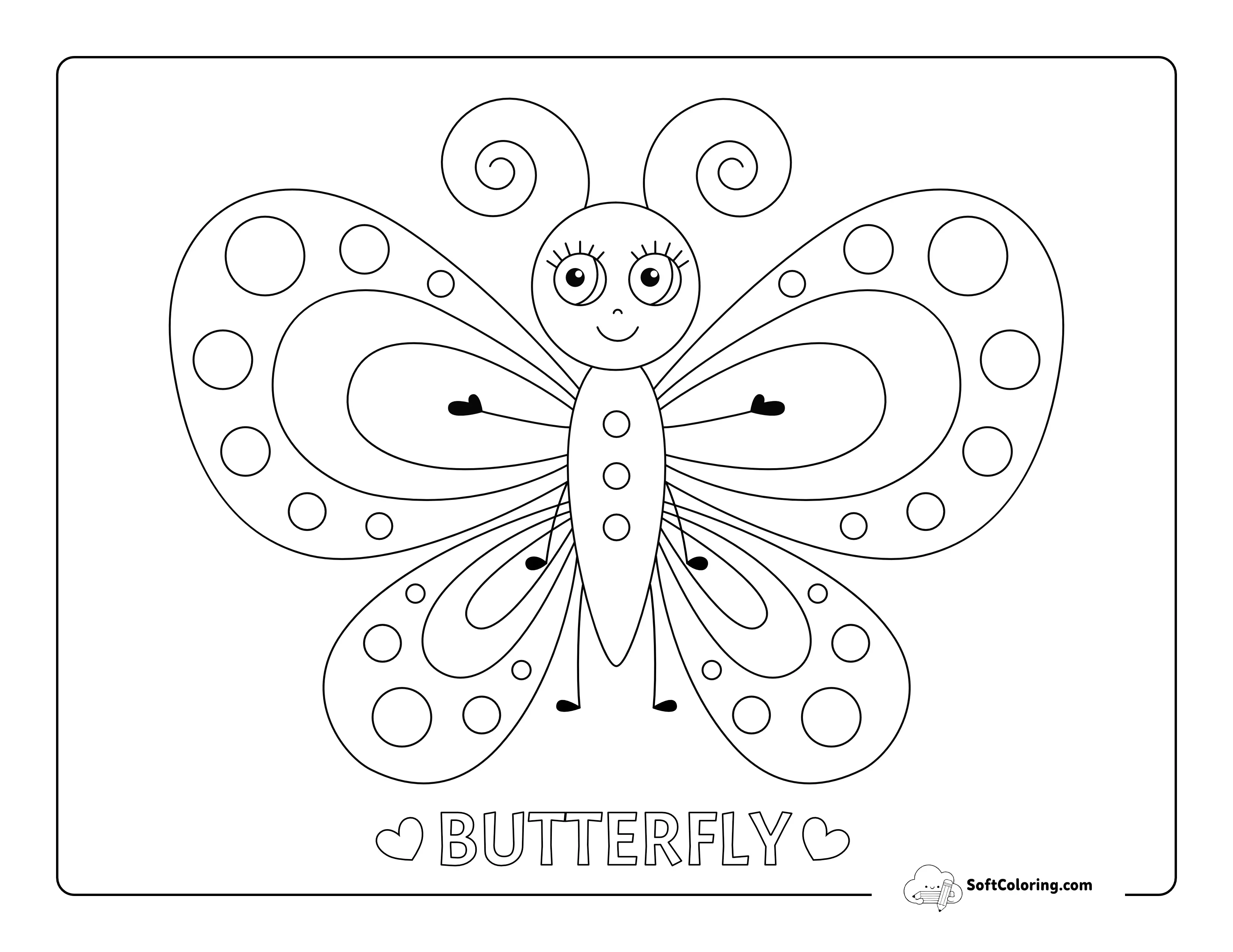 Free Simple Butterfly Printable For Kids