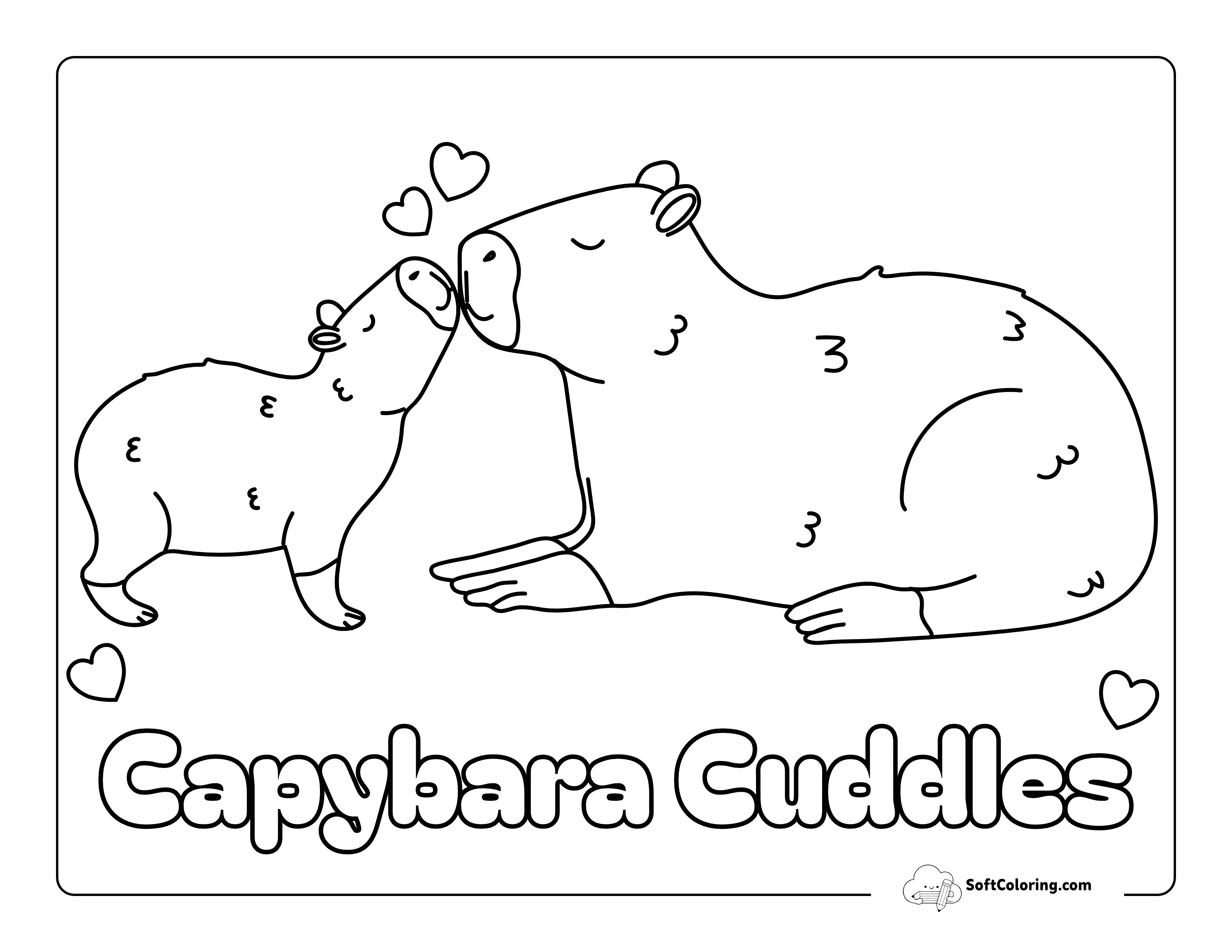 "Capybara Cuddles" - Adorable Baby Capybara