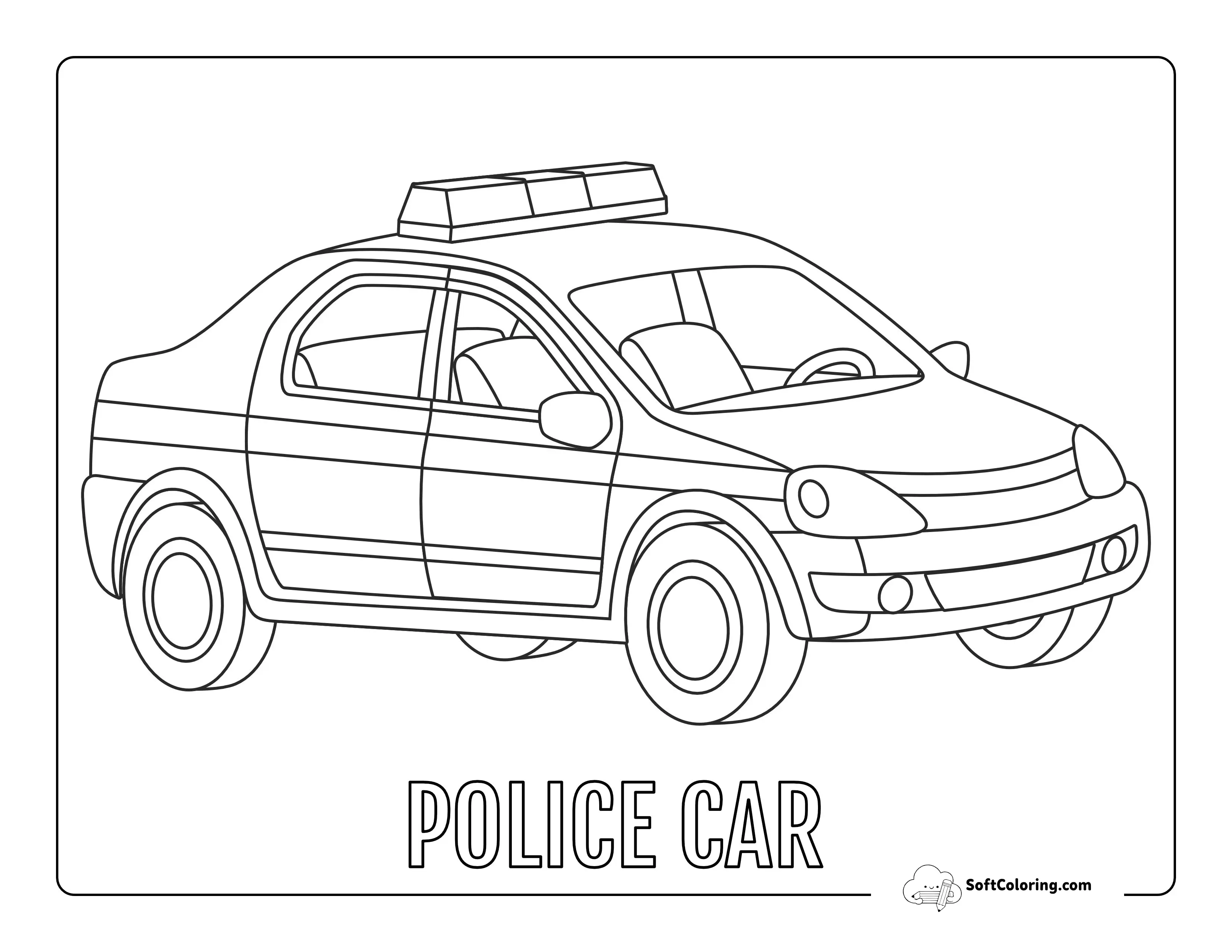Simple Police Car For Kids And Toddlers