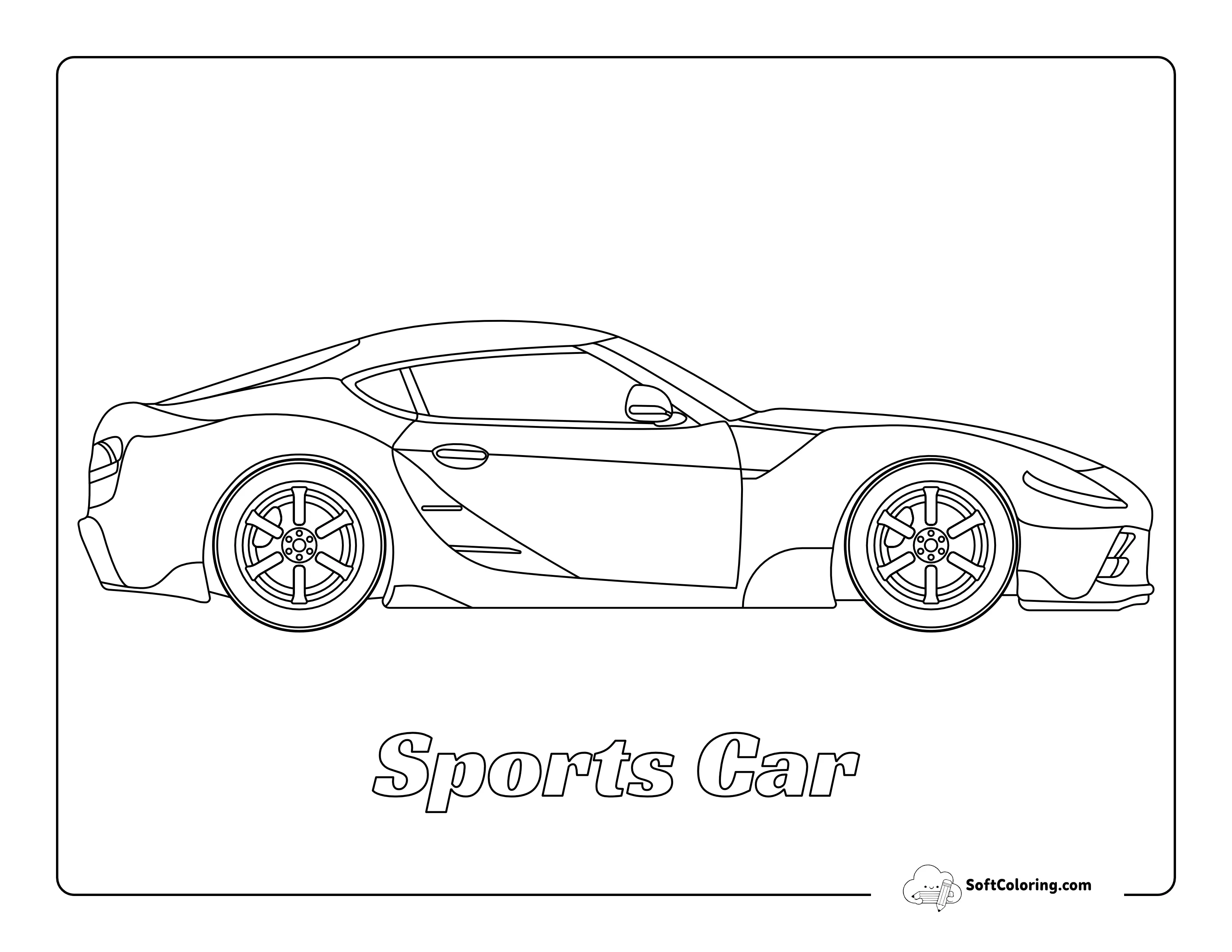 Cool Modern Sports Car Coloring Page