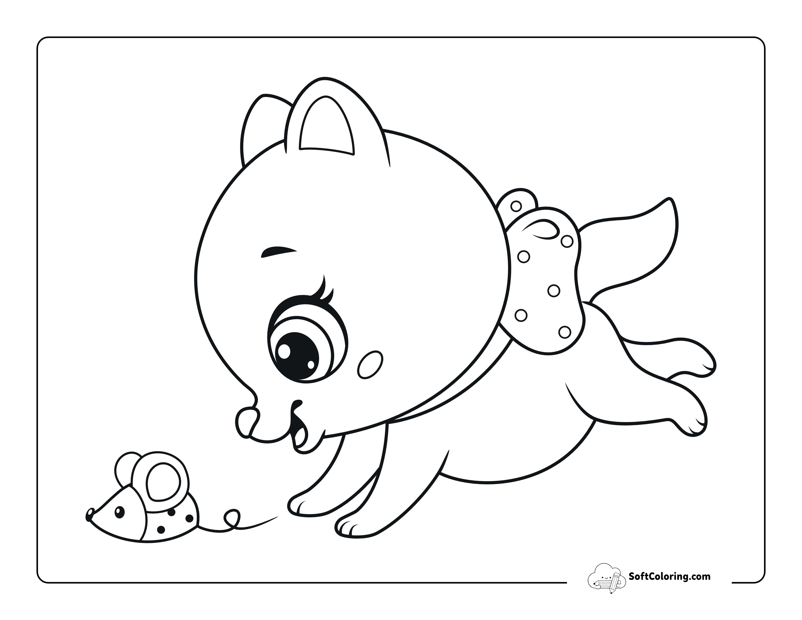Playful Kitty Coloring Sheet