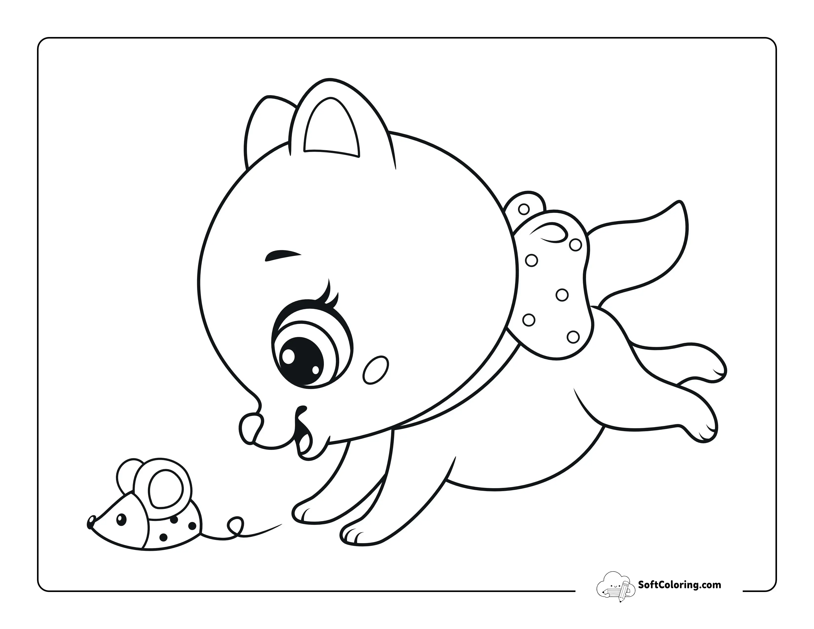Playful Kitty Coloring Sheet