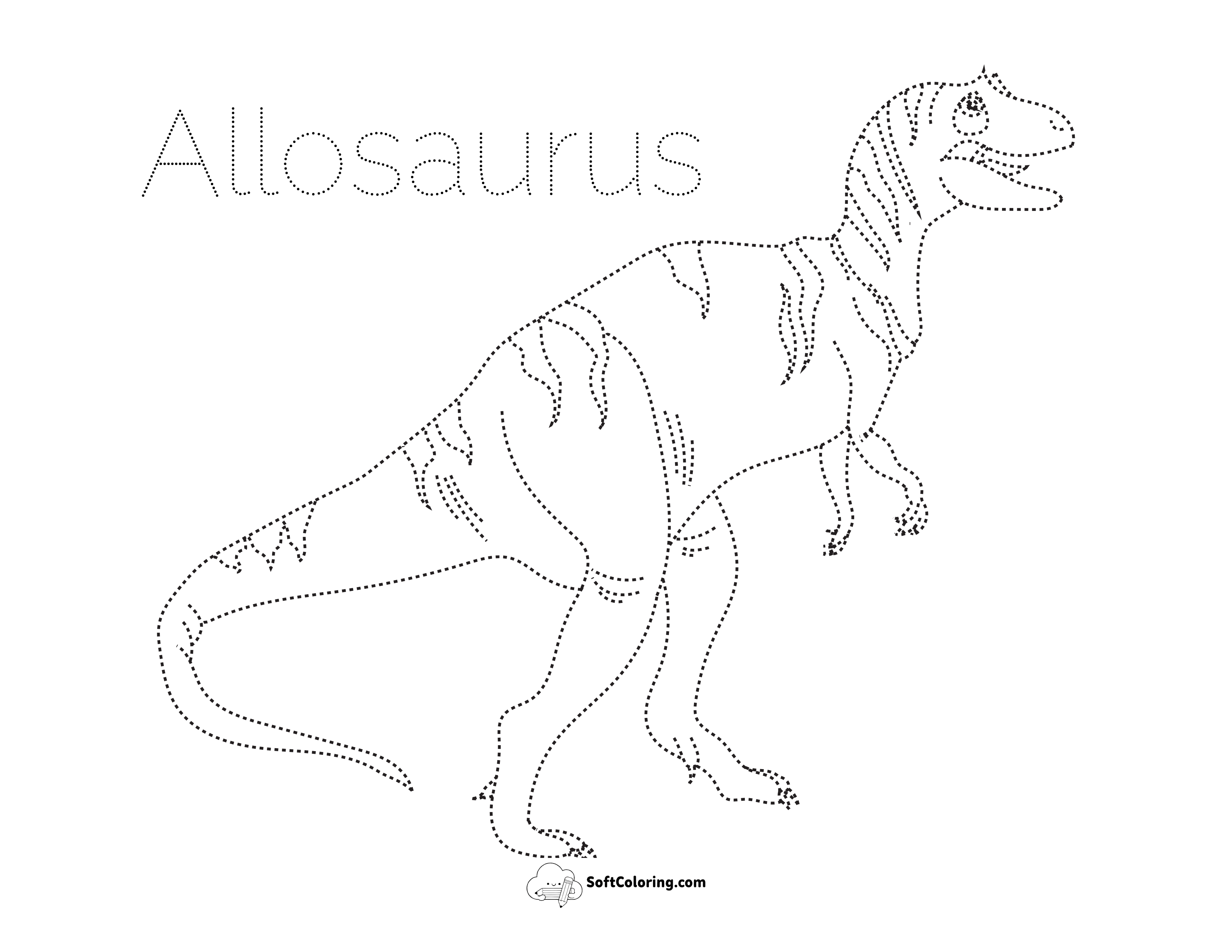 Allosaurus Dinosaur Tracing Picture