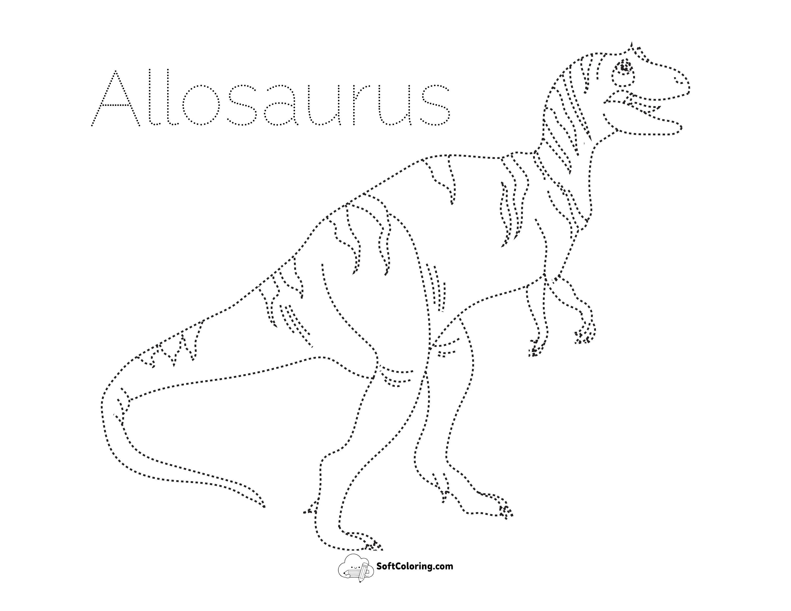 Allosaurus Dinosaur Tracing Picture