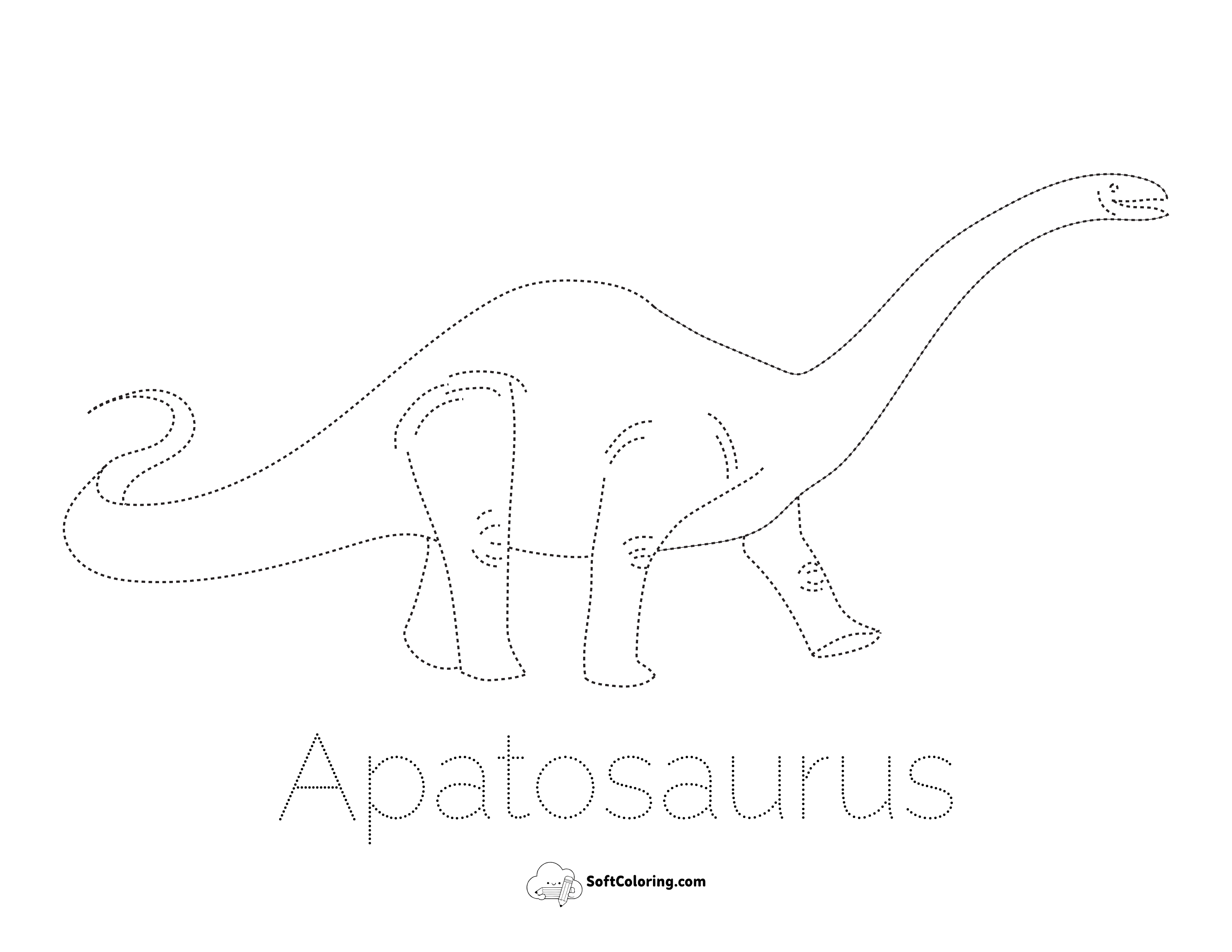 Apatosaurus Dinosaur Tracing Picture