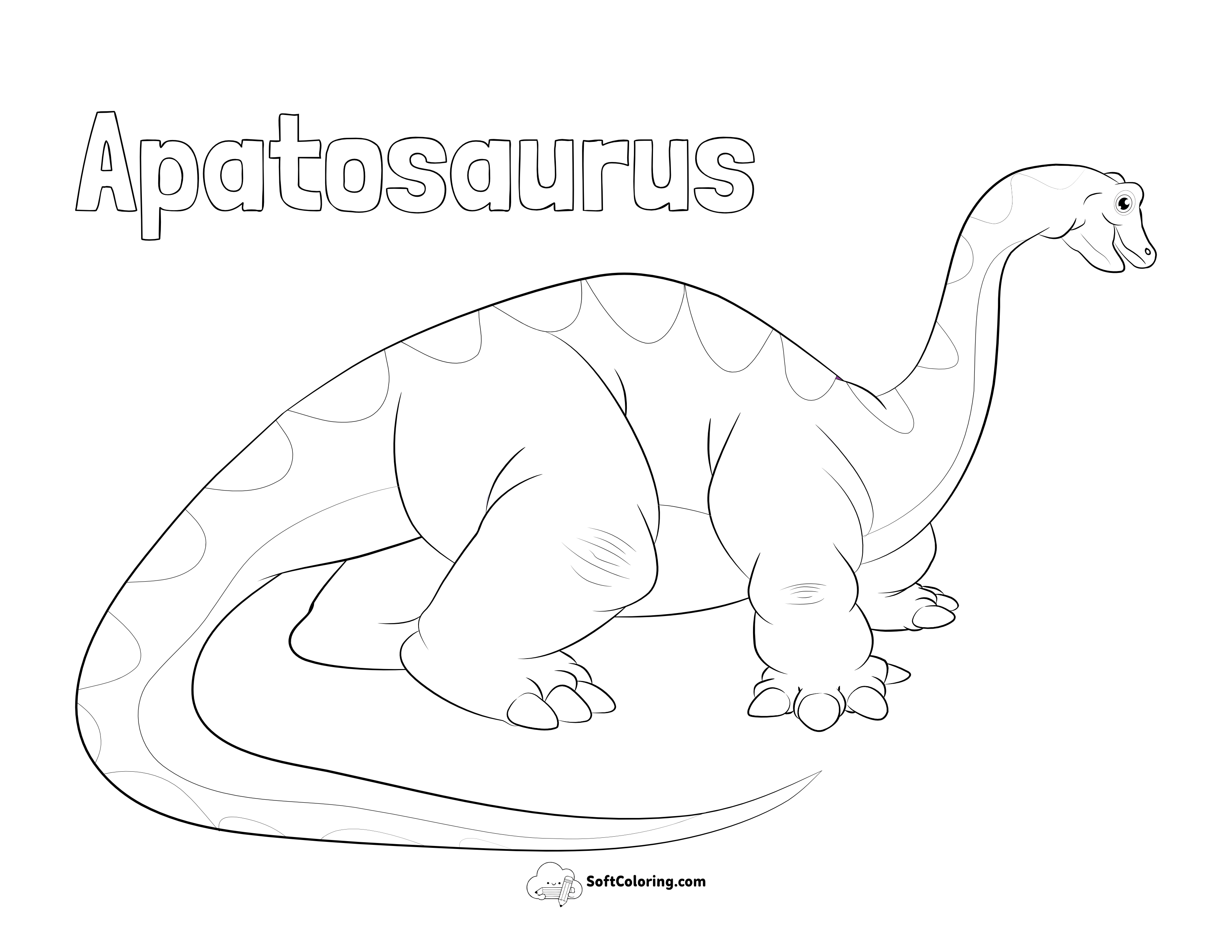 Apatosaurus Coloring Page With Name