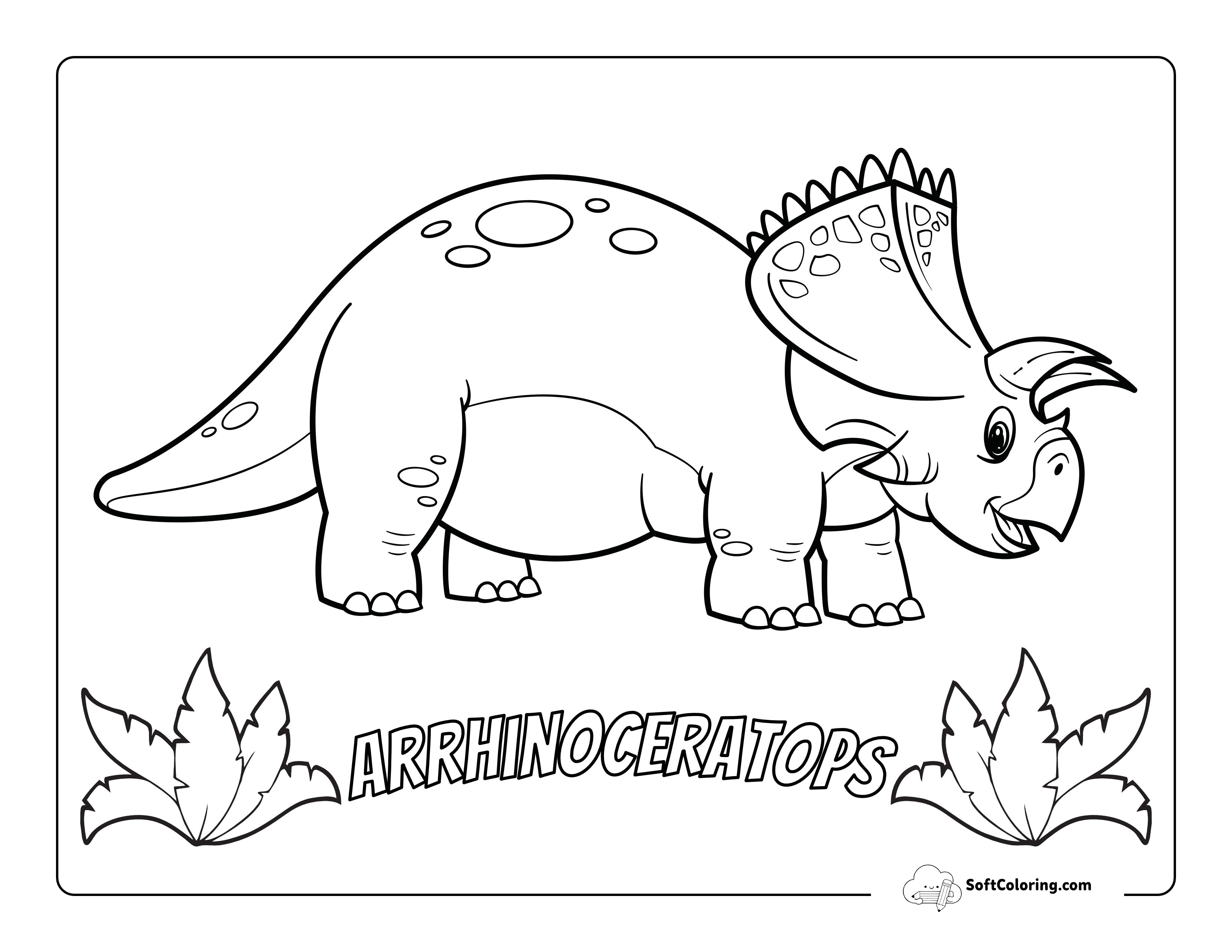 Arrhinoceratops Dinosaur Coloring Page