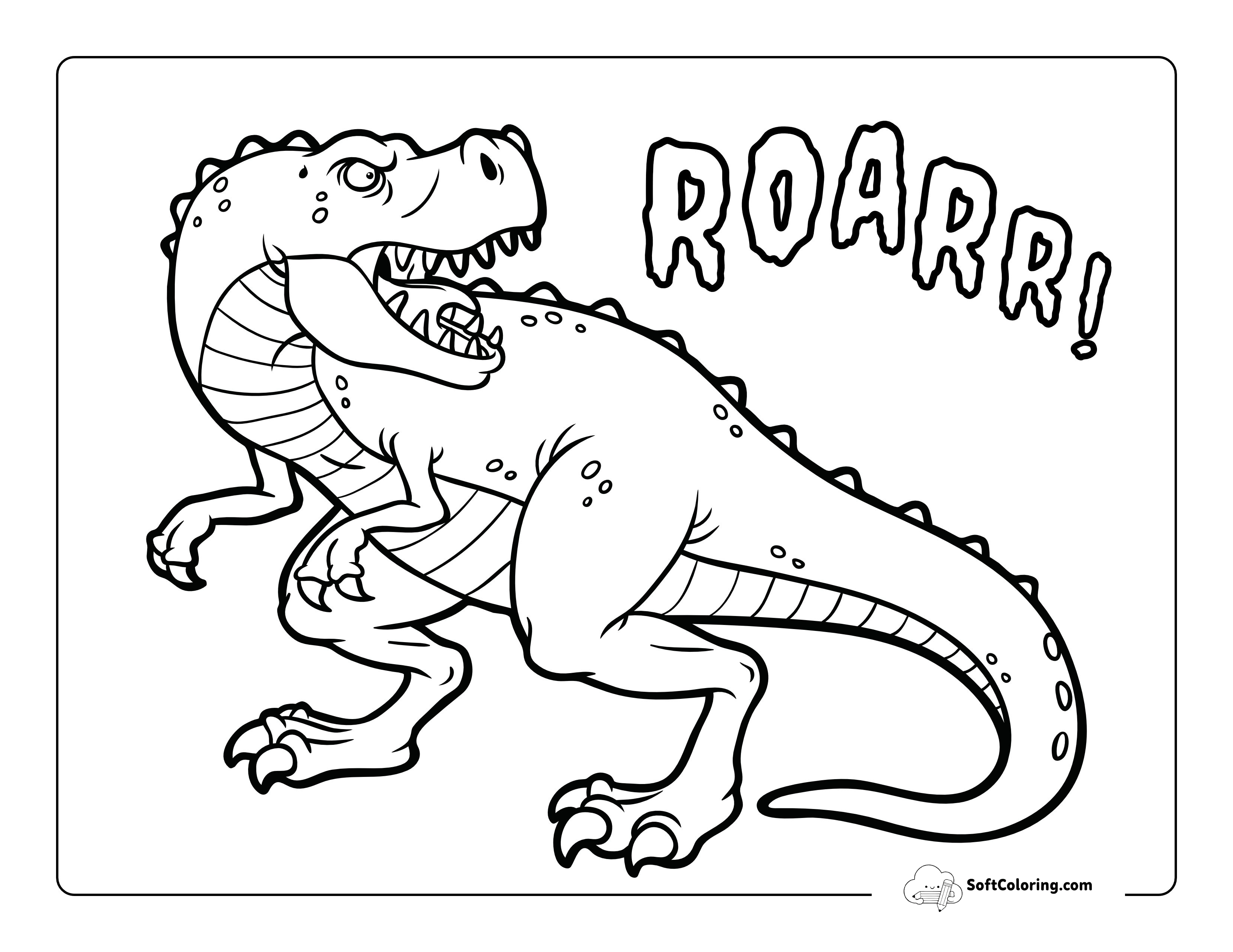 Fierce Tyrannosaurus Coloring Page