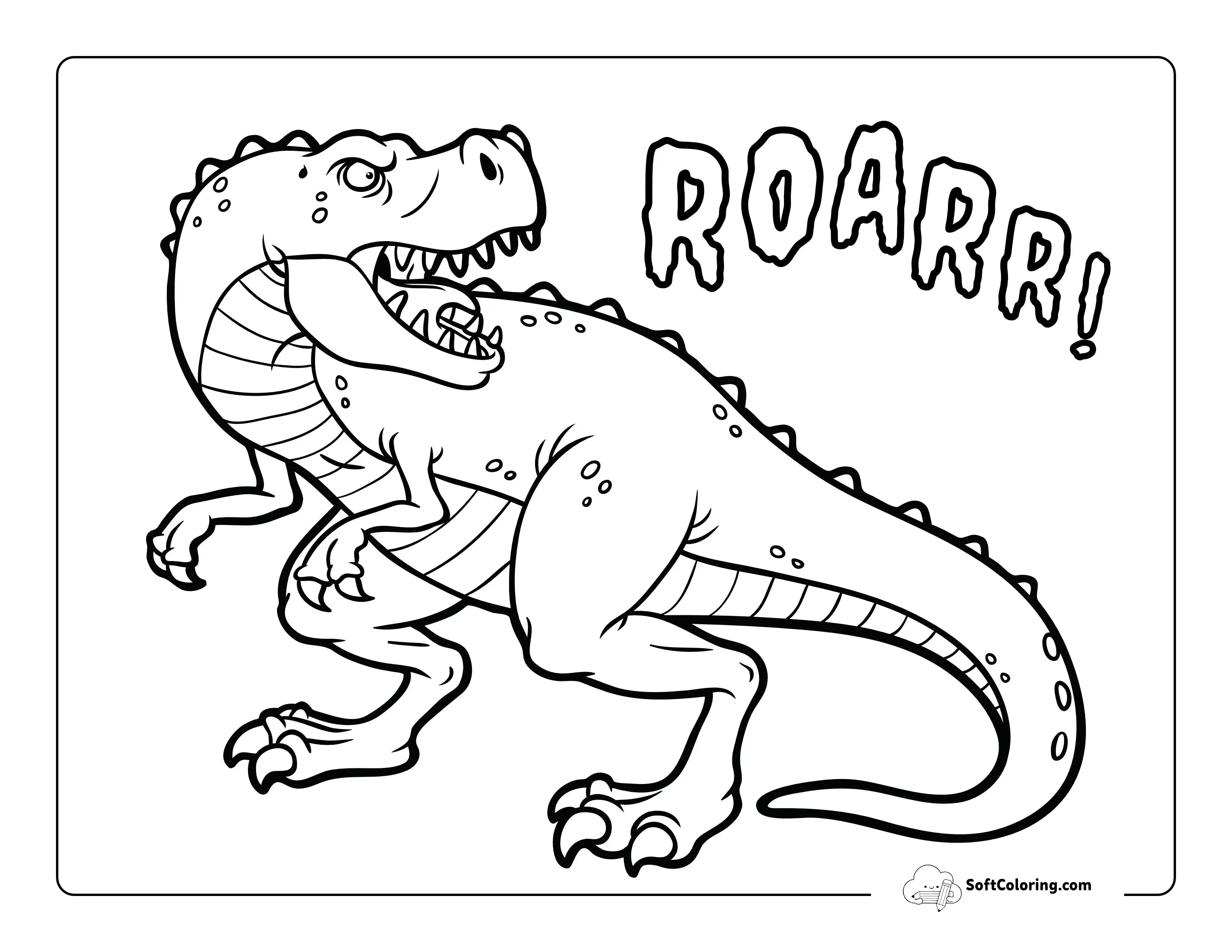 Fierce Tyrannosaurus Coloring Page