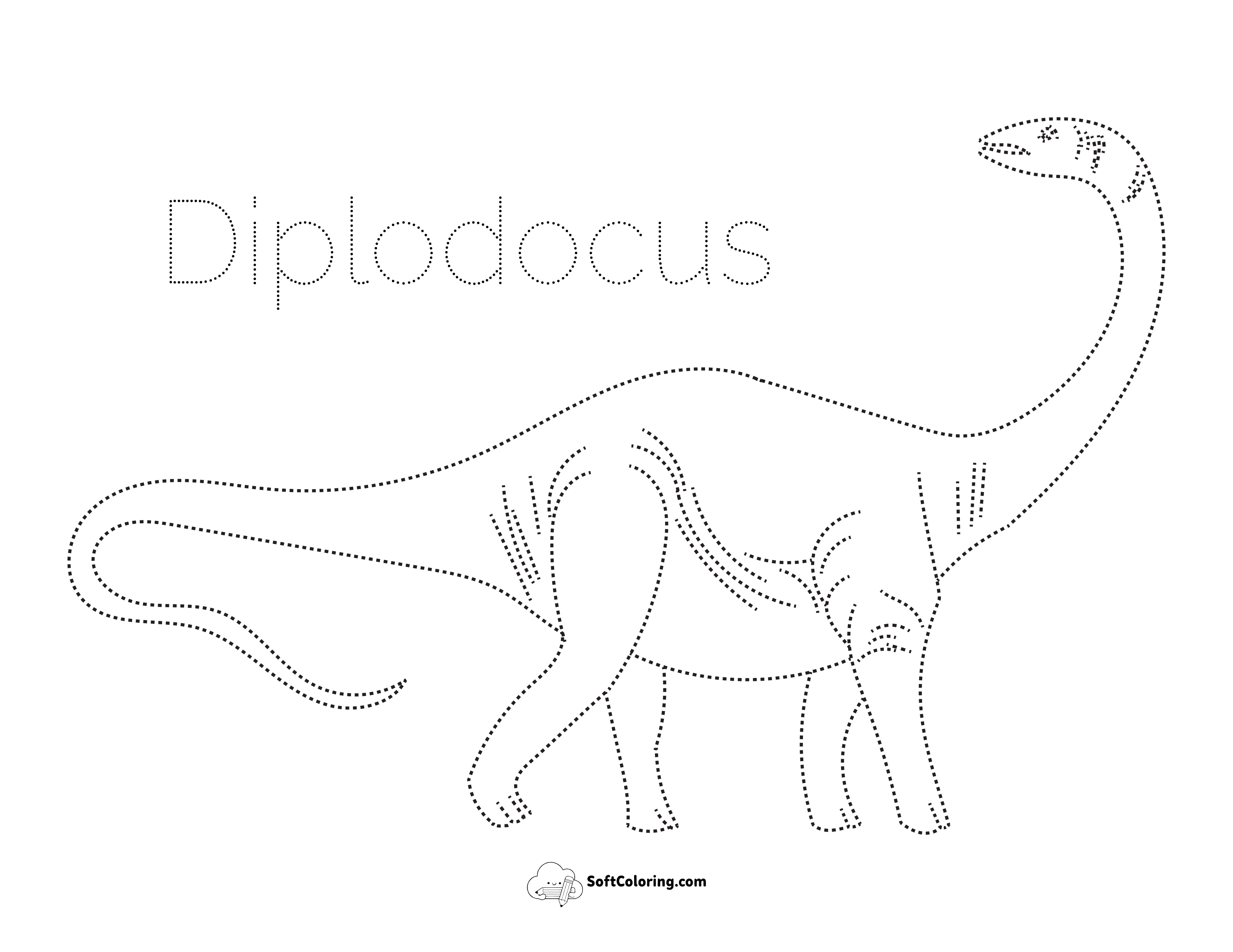 Diplodocus Picture To Trace