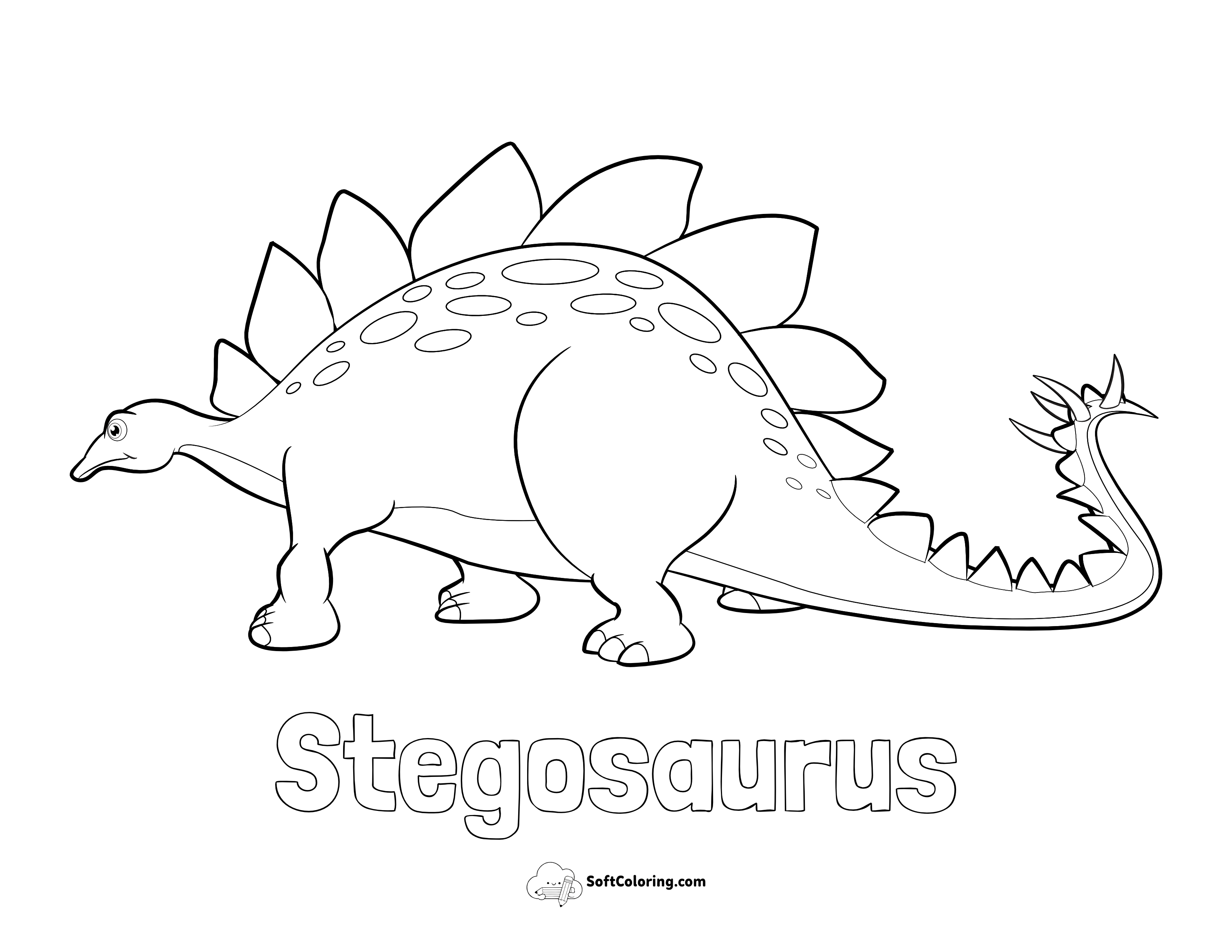 Stegosaurus Coloring Sheet With Name