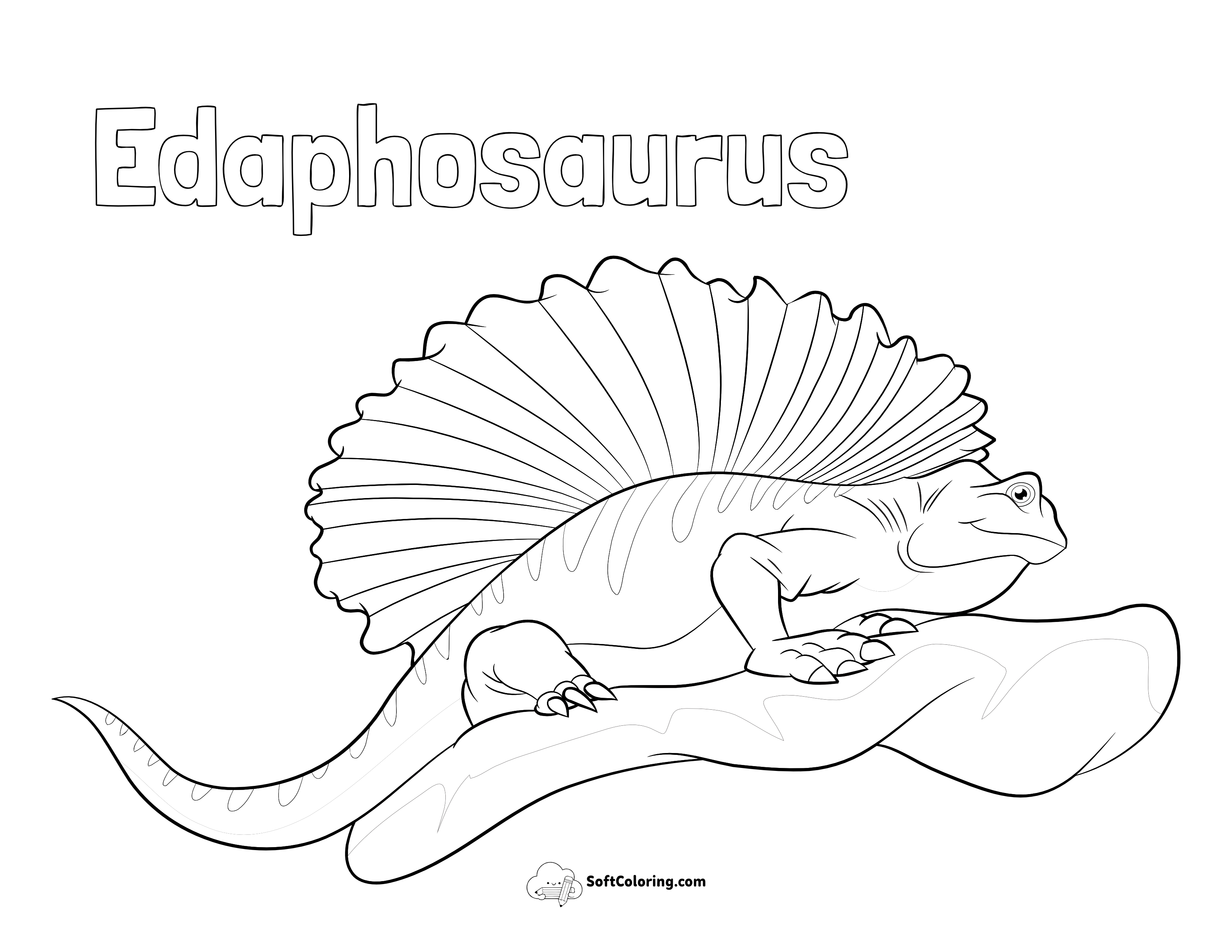 Edaphosaurus Coloring Sheet With Name