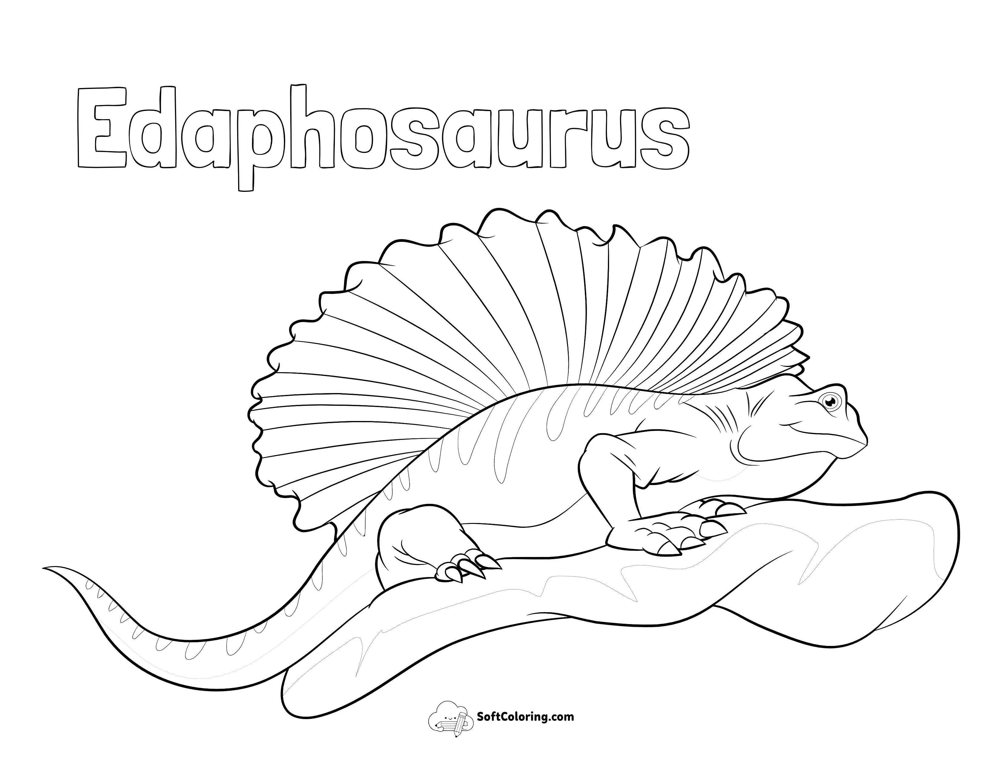 Edaphosaurus Coloring Sheet With Name
