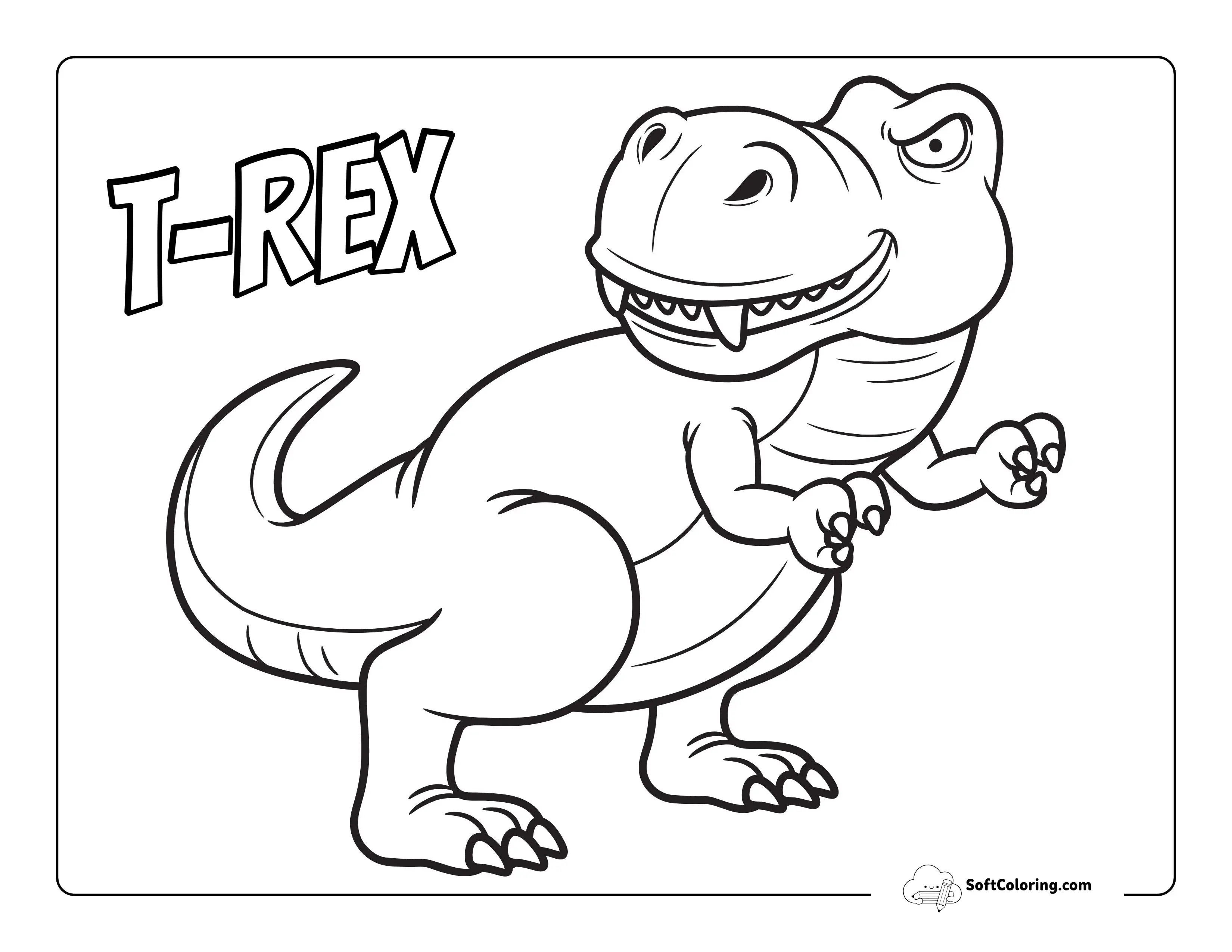 Mean T-Rex Picture For Toddlers