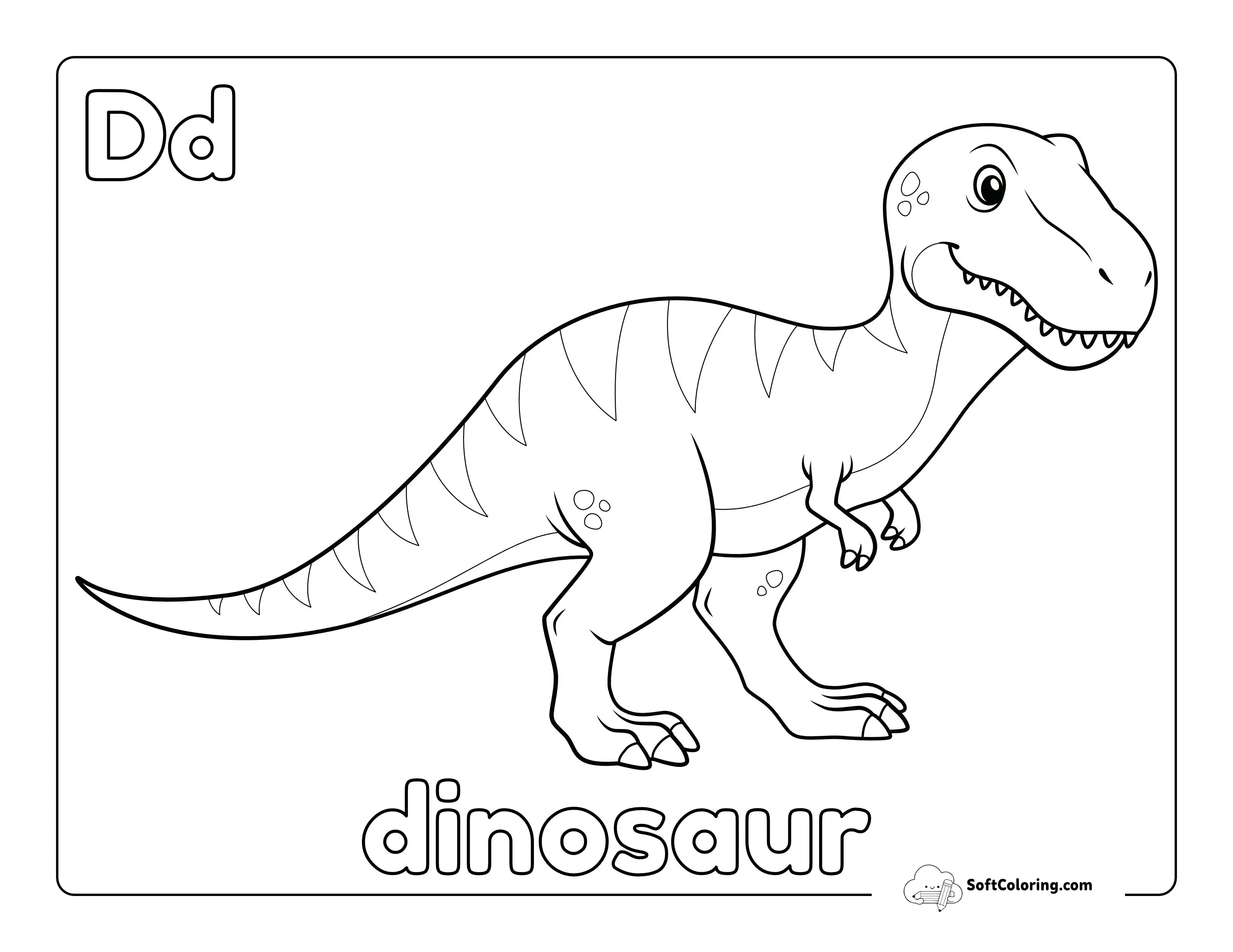 Megalosaurus Easy Dinosaur Coloring Page