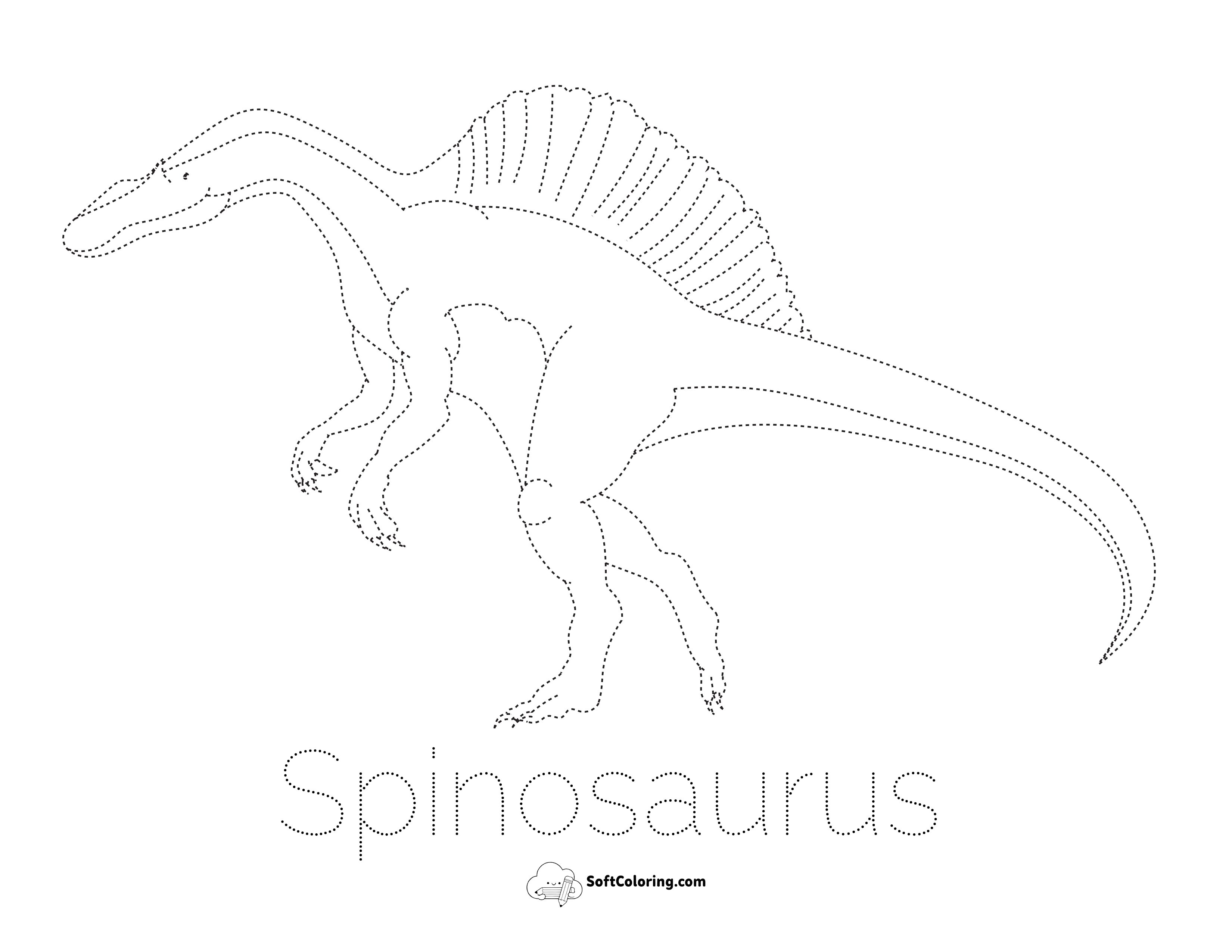 Spinosaurus Dinosaur Tracing Picture