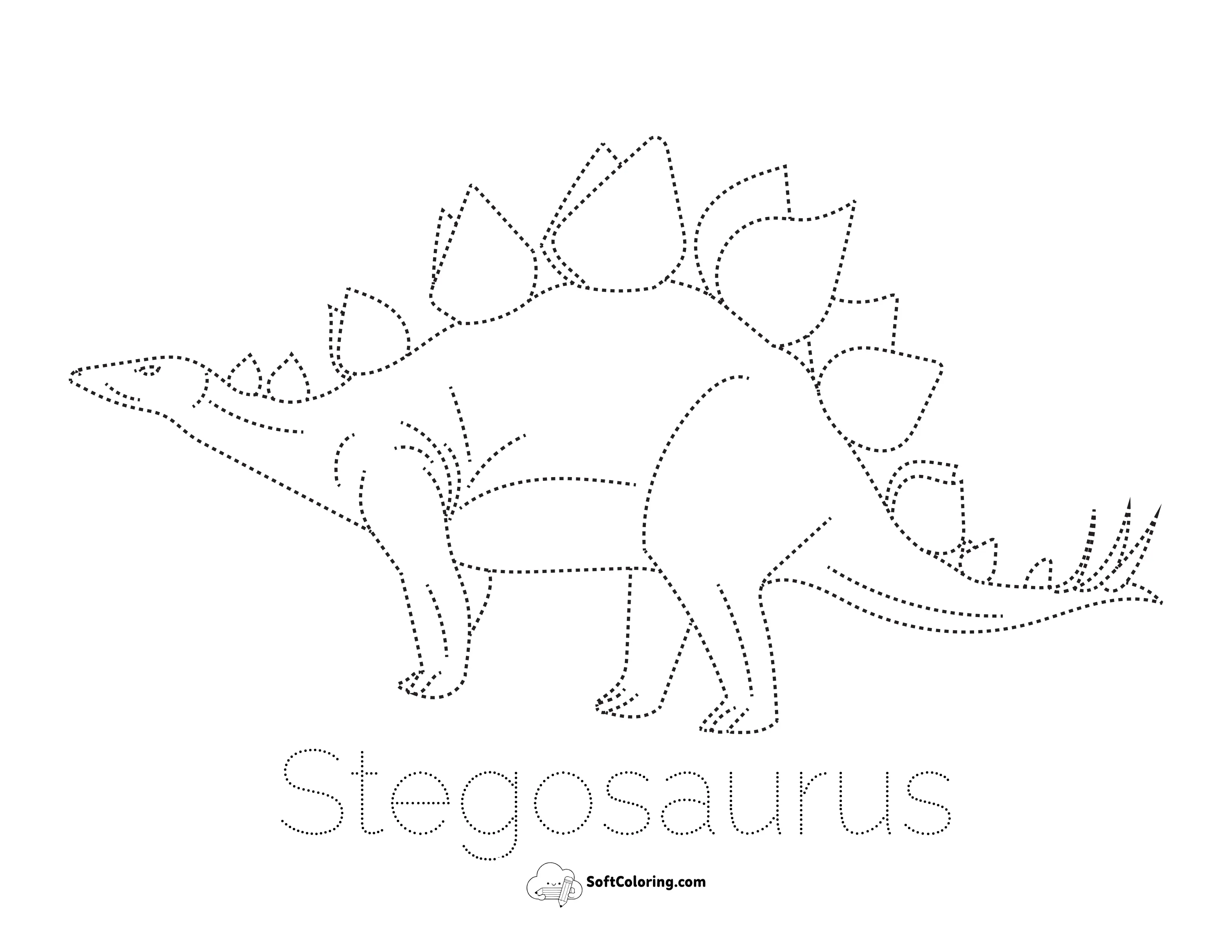 Stegosaurus Dinosaur Tracing Picture