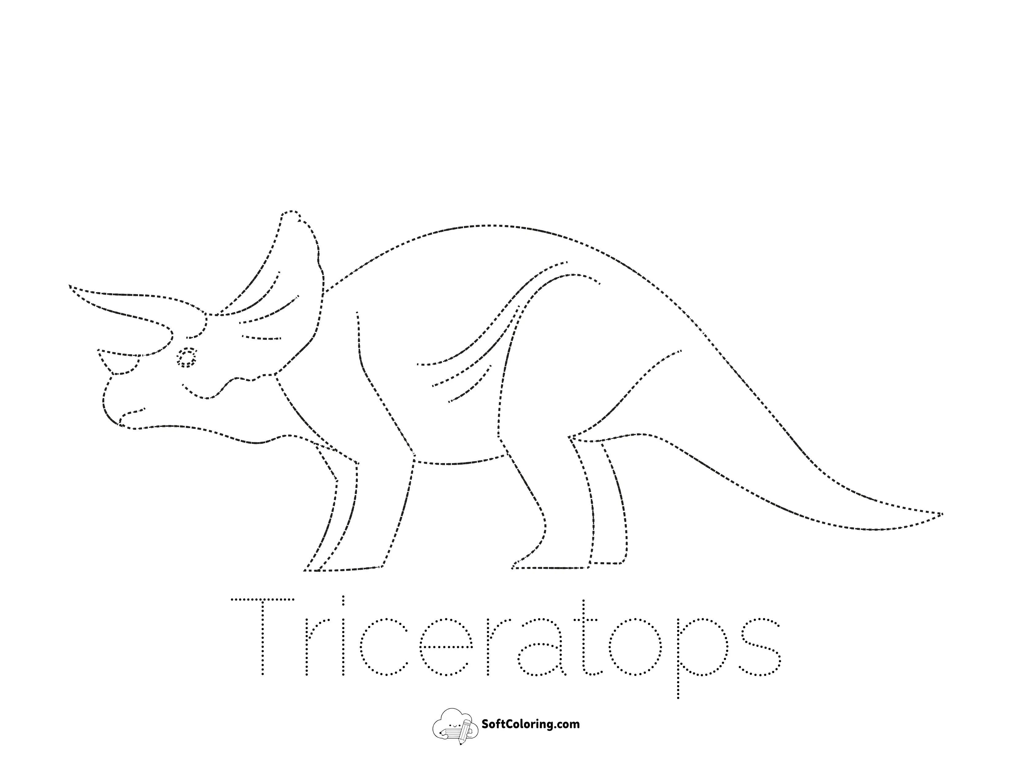 Triceratops Picture To Trace