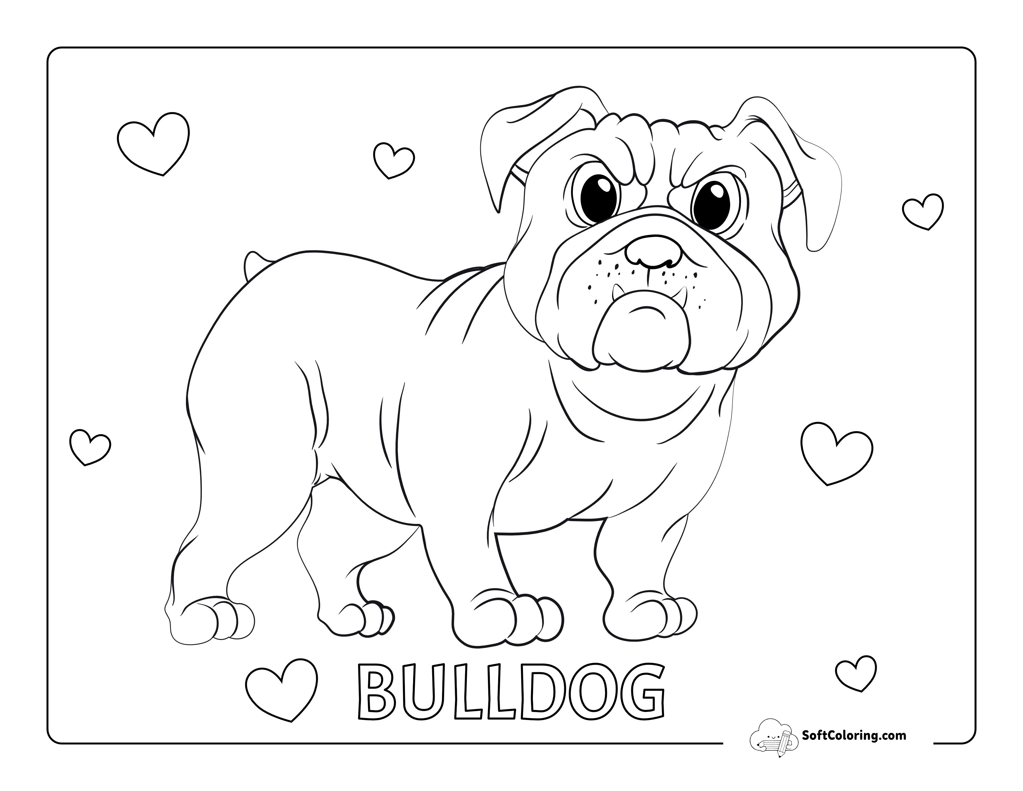 Bulldog Coloring Page