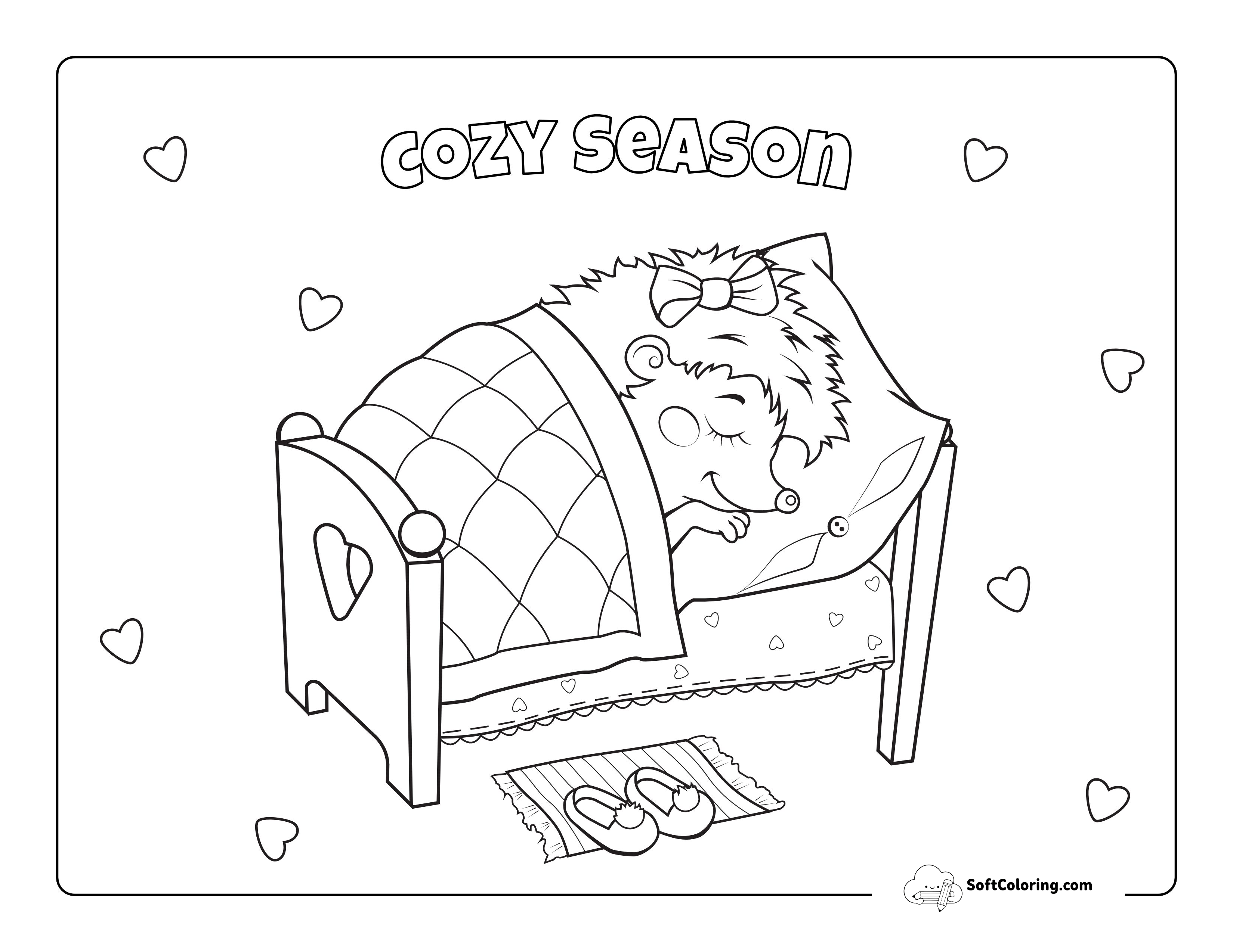 Cute Hedgehog Fall Picture For Kids