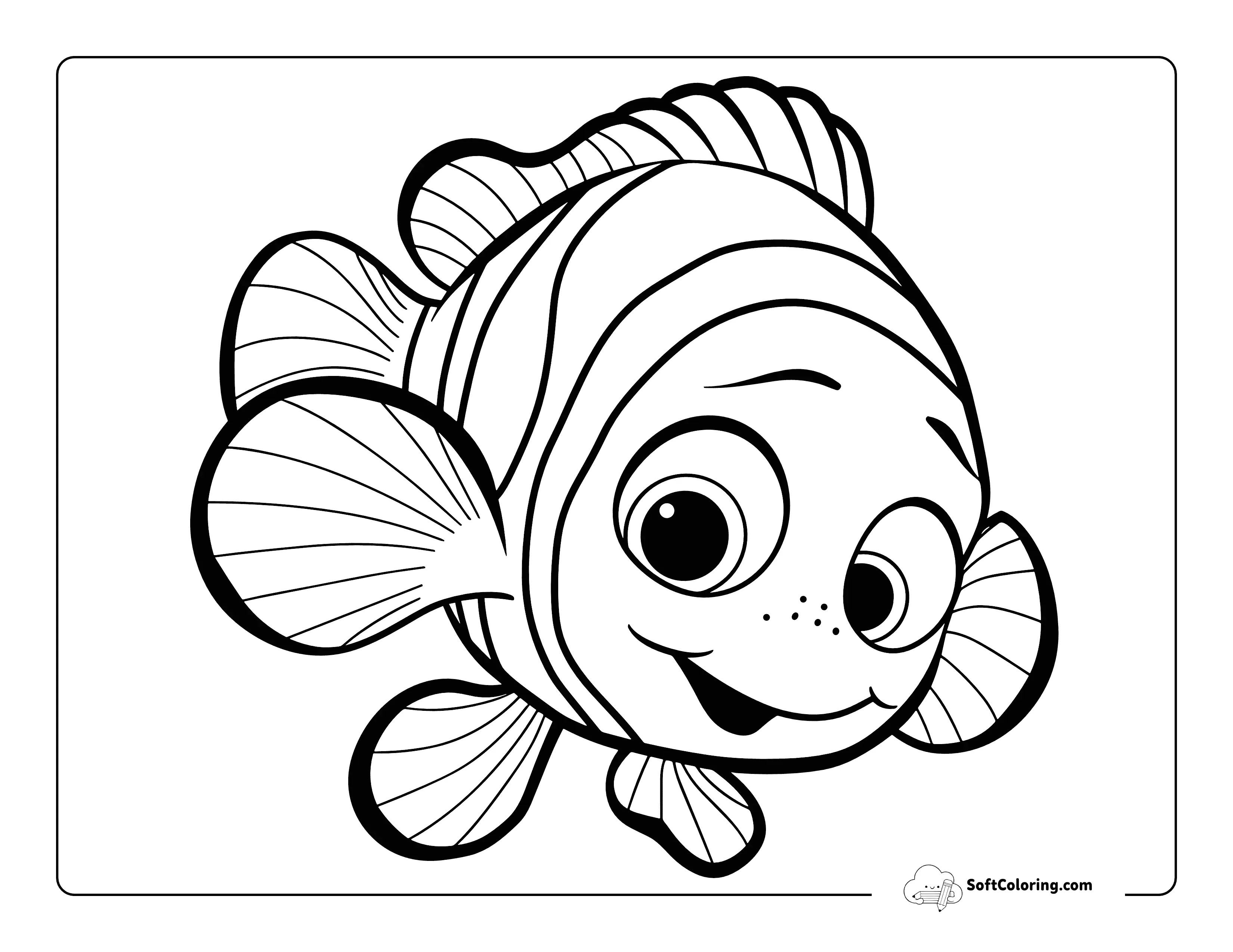 Clownfish Coloring Sheet For Kids