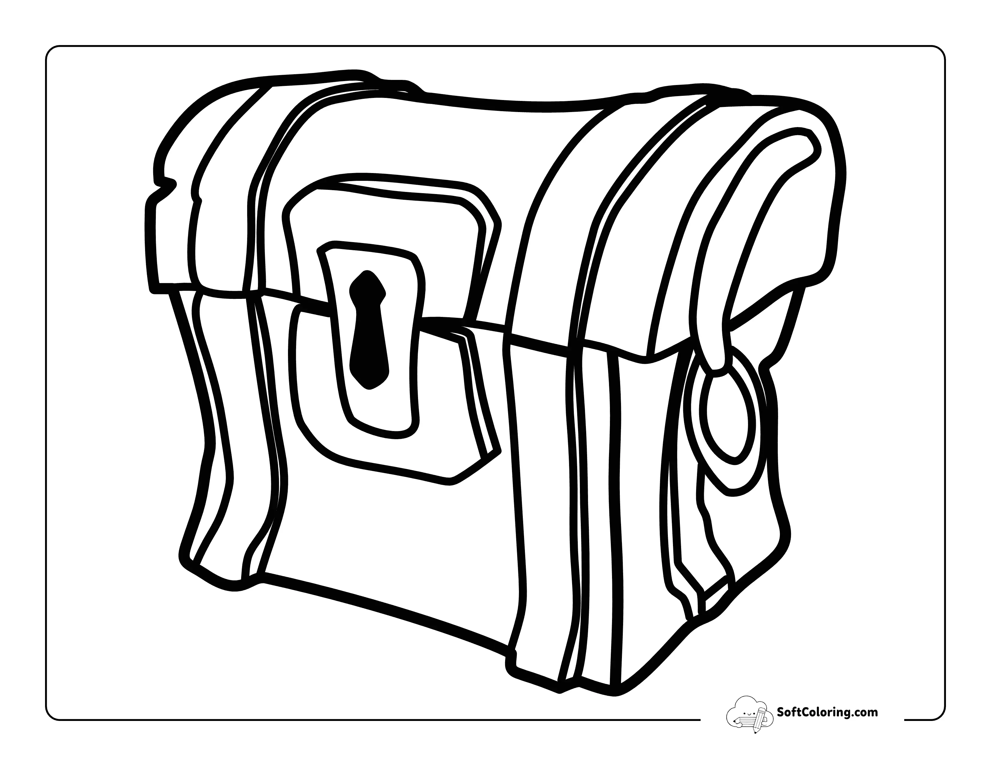 Easy Loot Chest Fortnite Inspired Printable Coloring Sheet