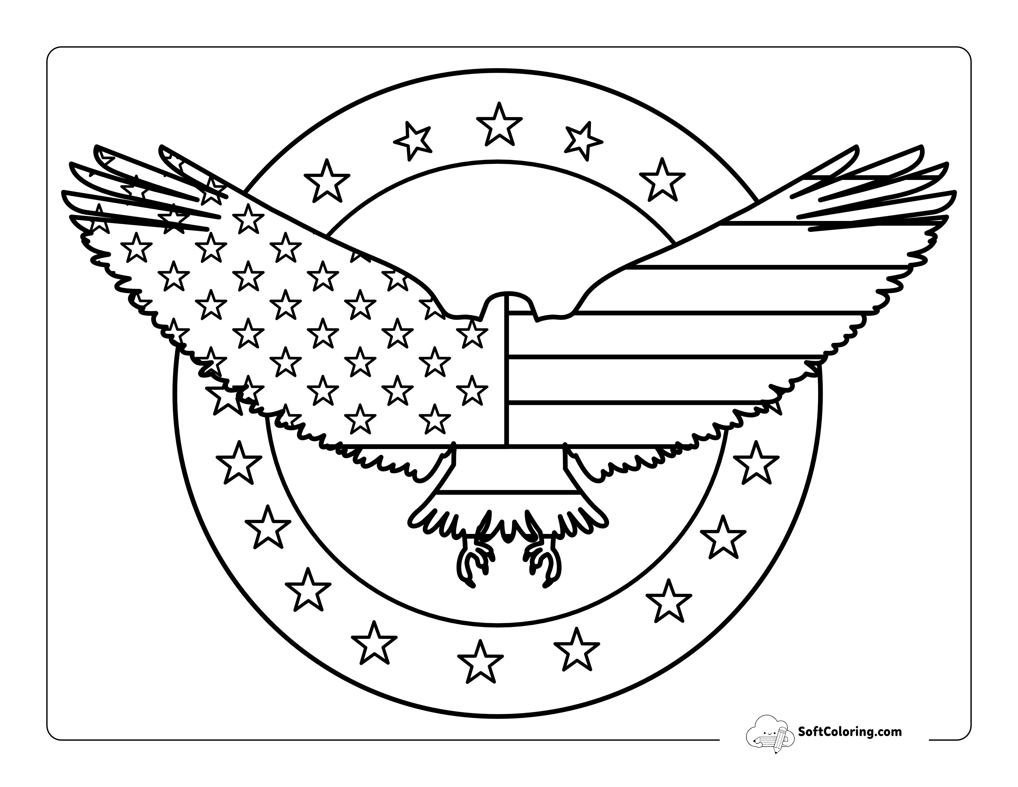 Easy Stars And Stripes American Eagle For Kids